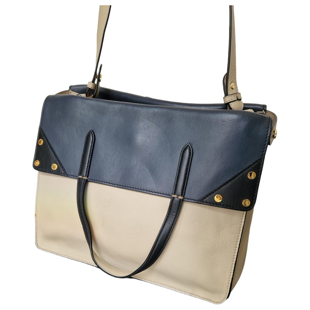 Flip leather handbag
