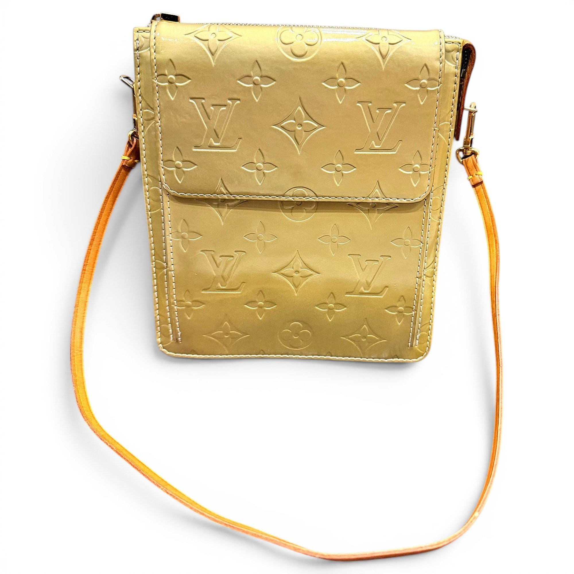 Mott patent leather handbag