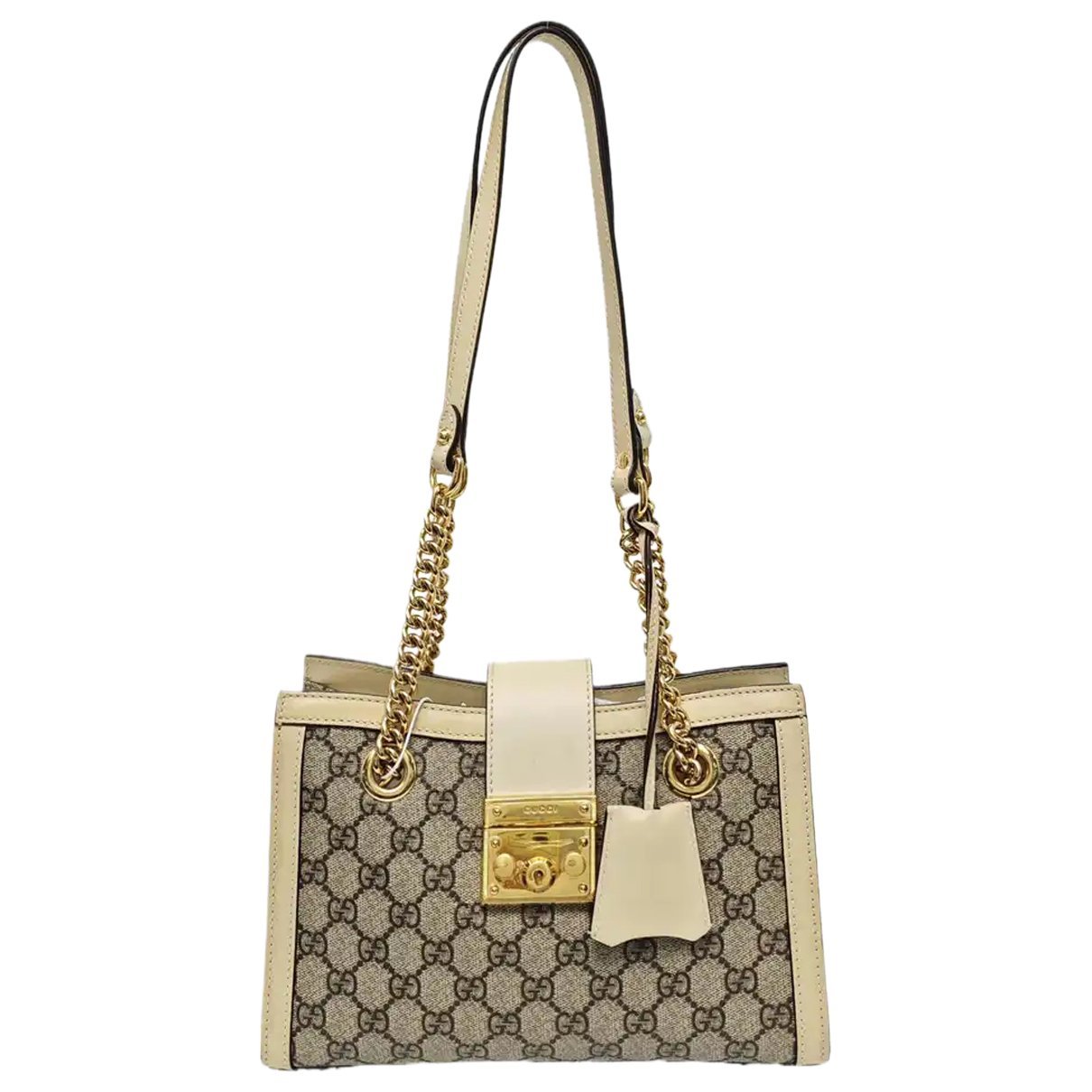 Padlock leather handbag