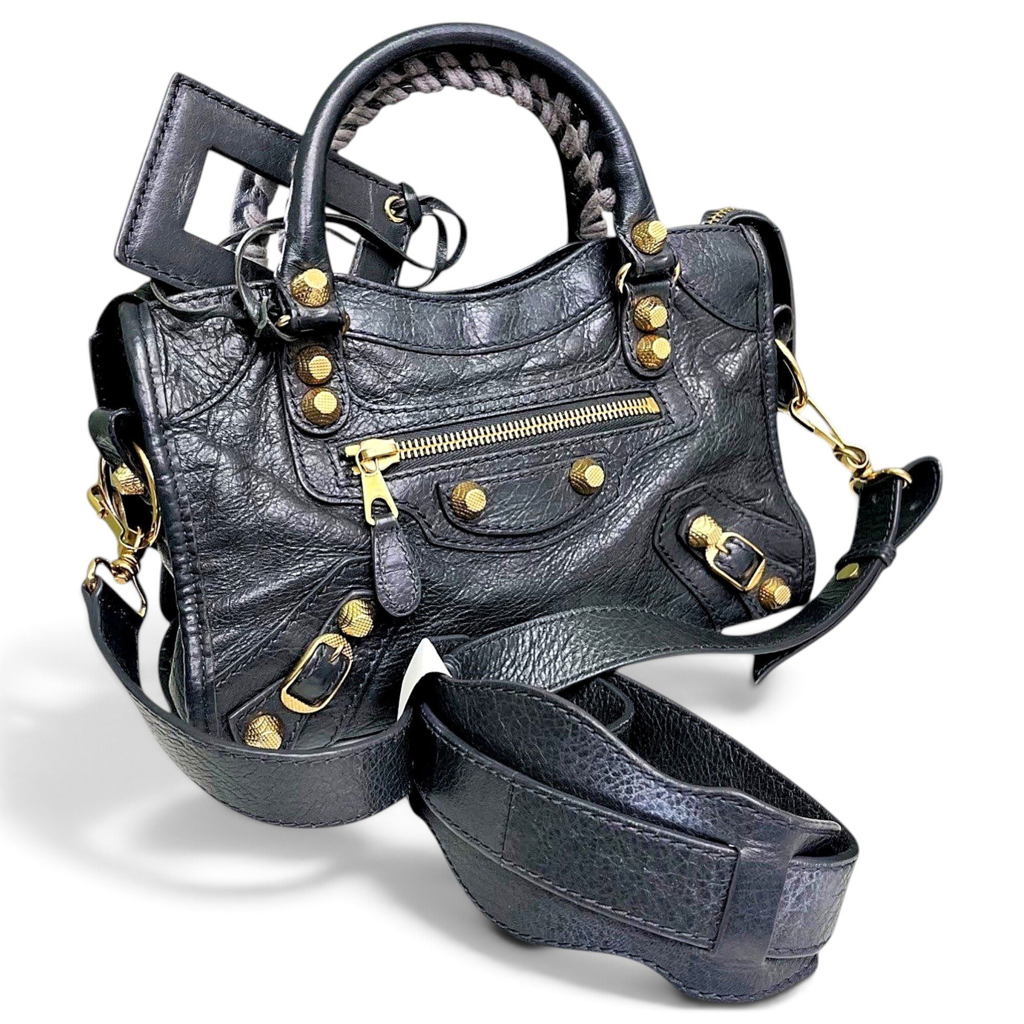 Classic Metalic leather handbag
