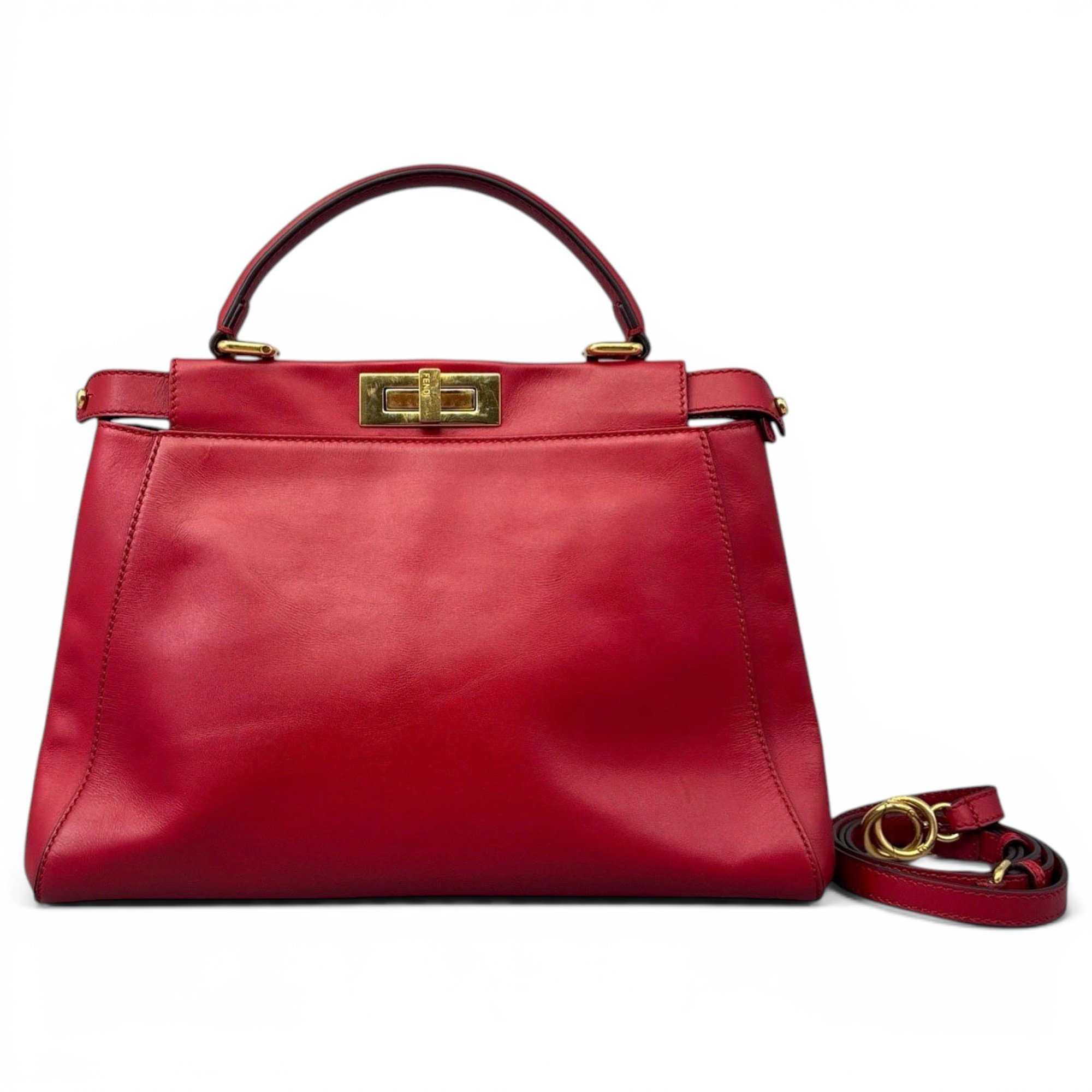 Peekaboo leather handbag