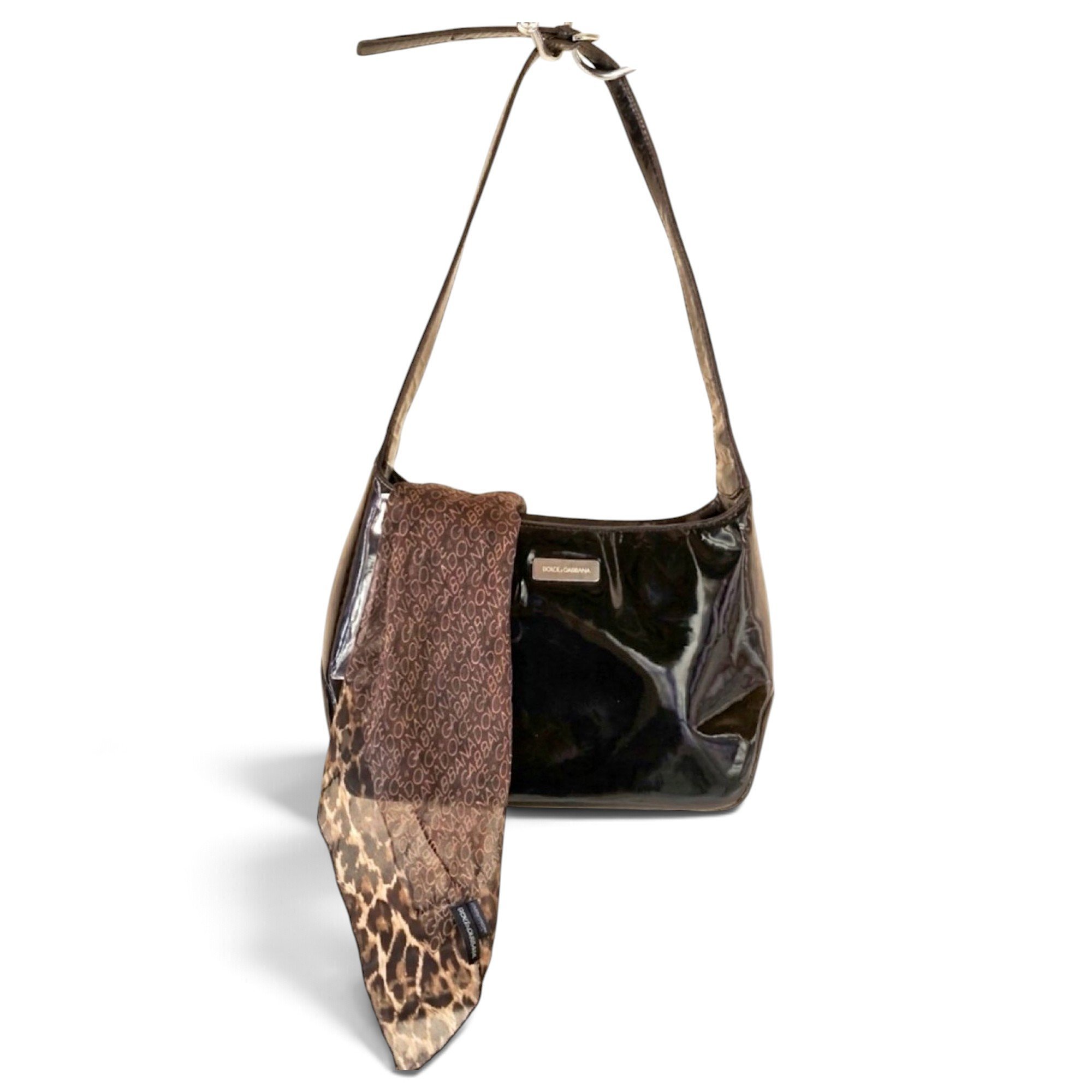 Patent leather handbag