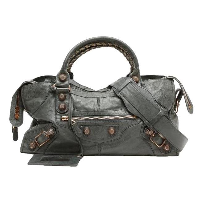City leather handbag