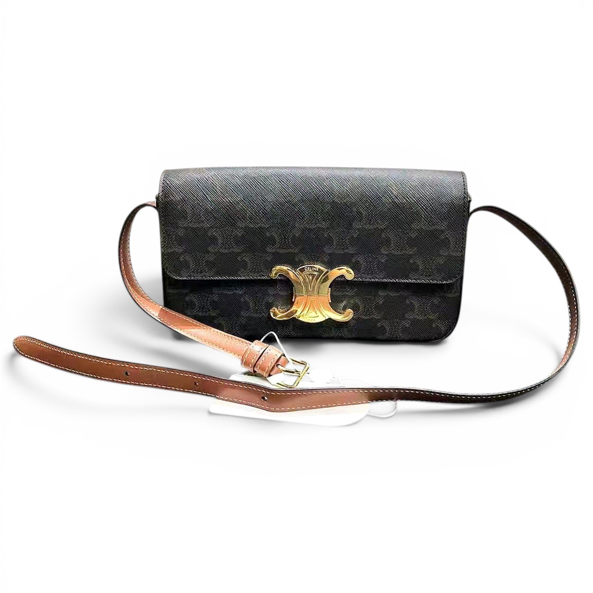 Triomphe leather handbag