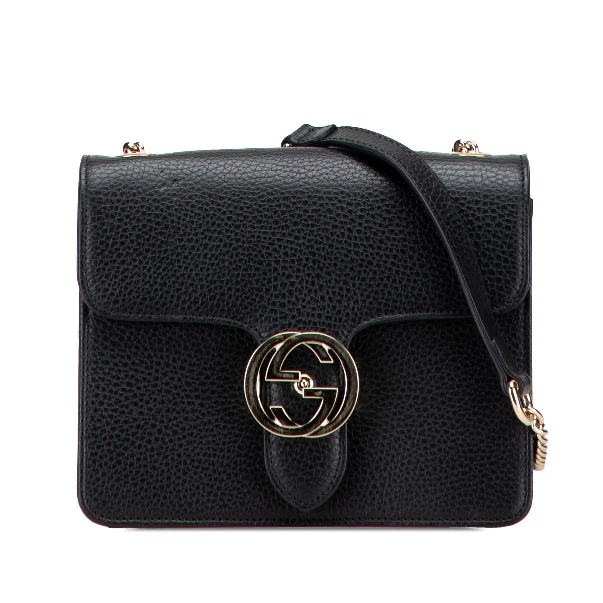 Interlocking pony-style calfskin crossbody bag