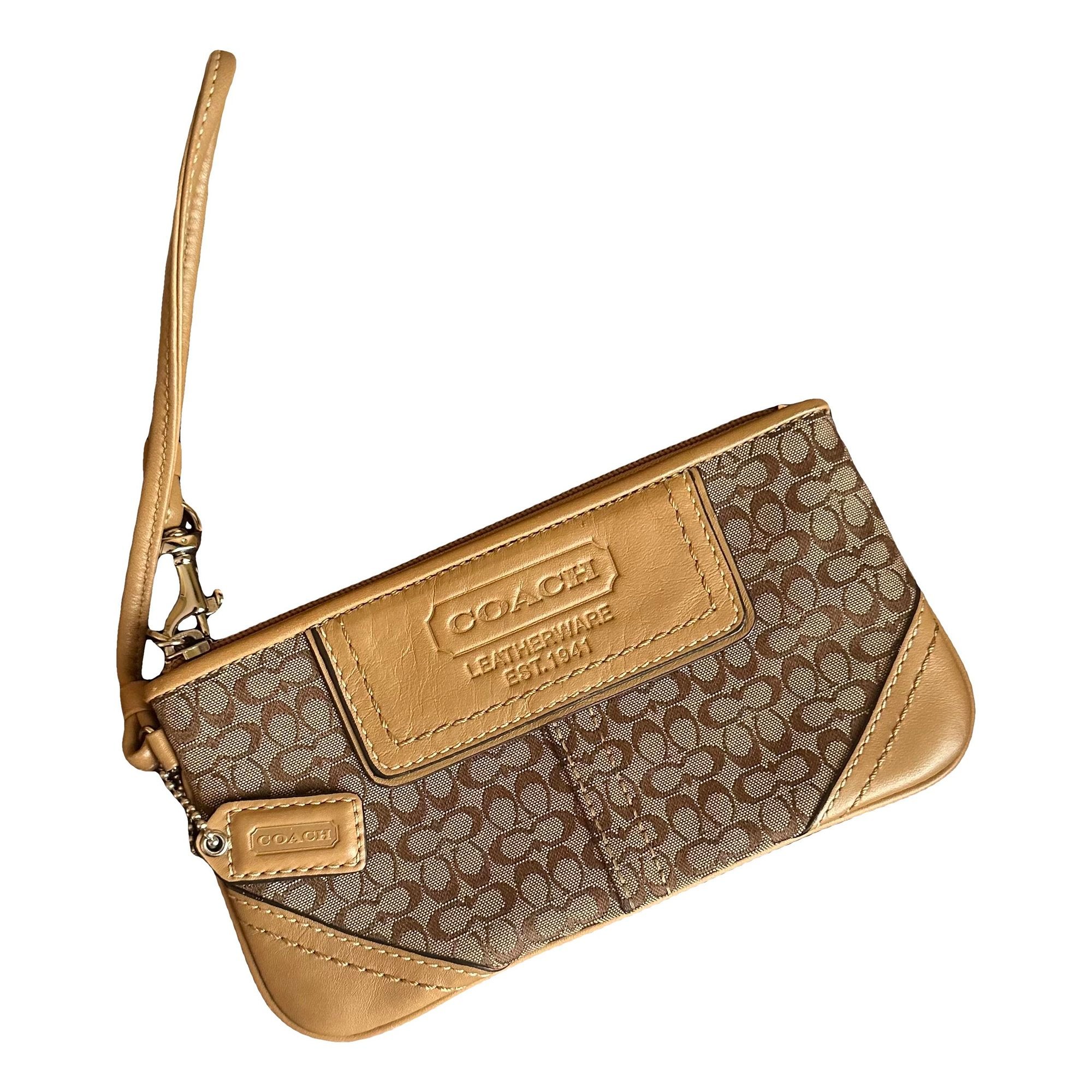 Leather clutch bag