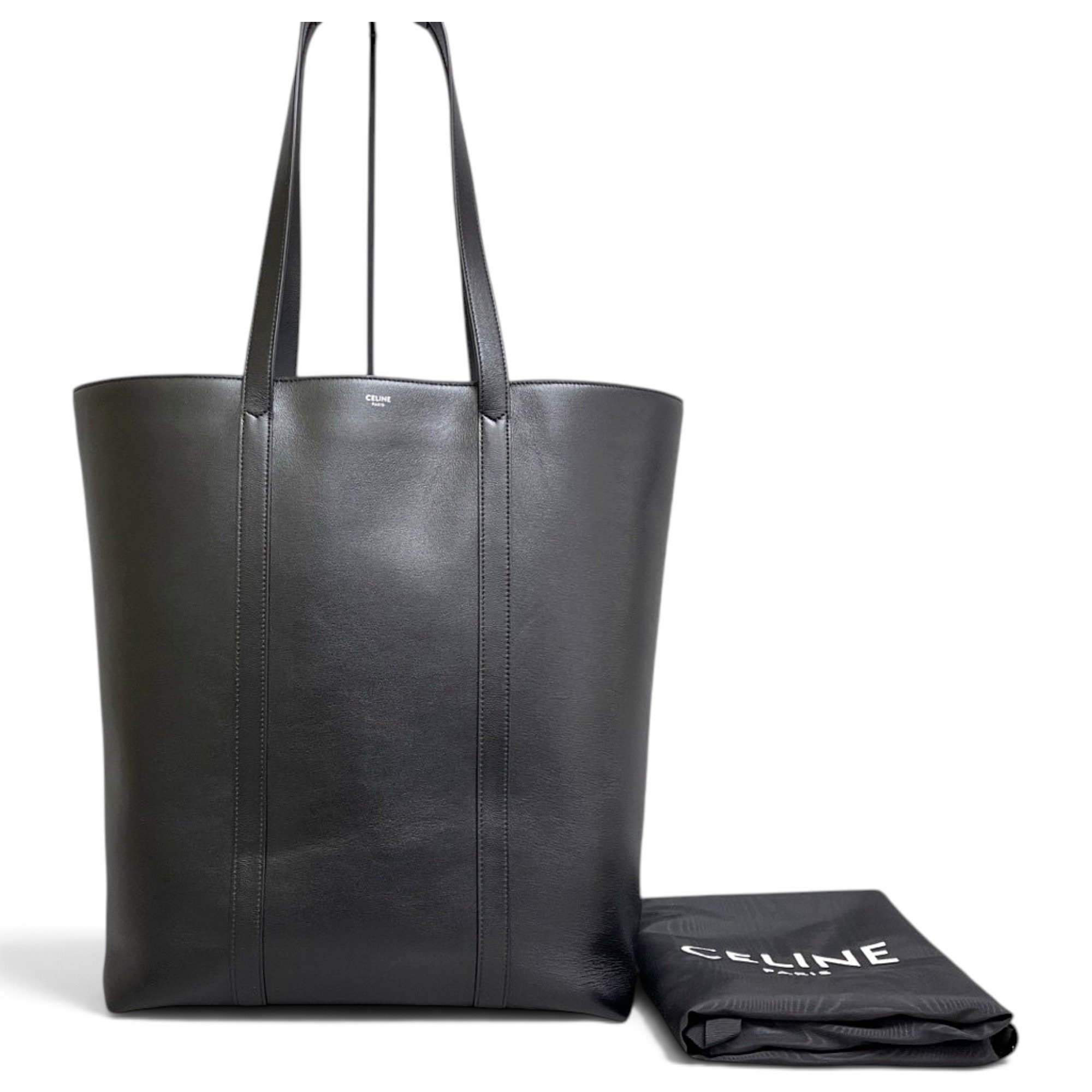 Cabas Vertical leather handbag