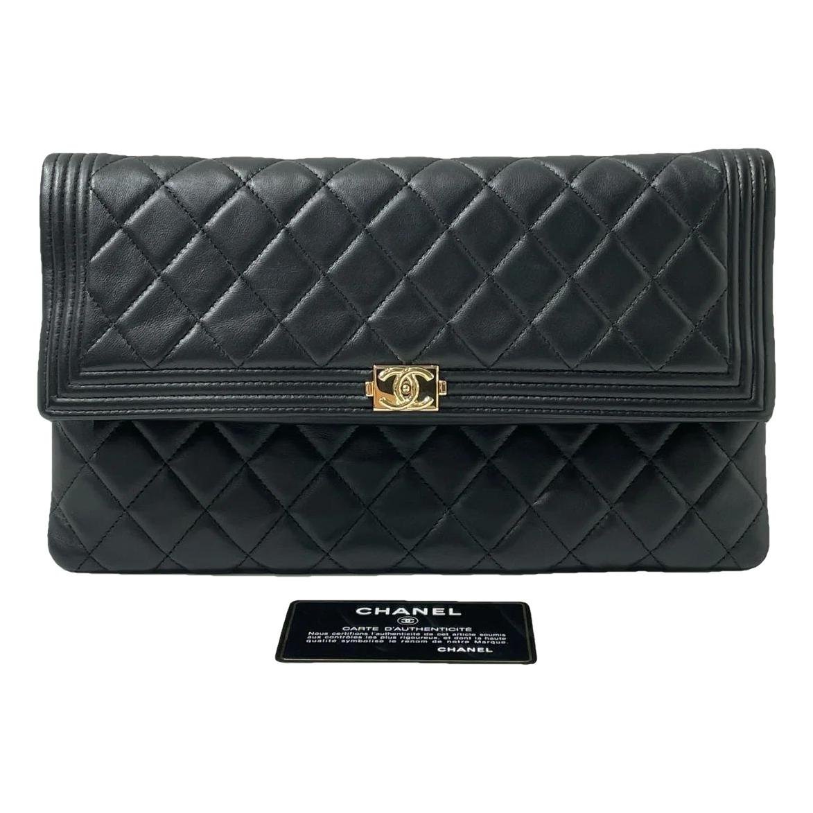 Boy leather clutch bag