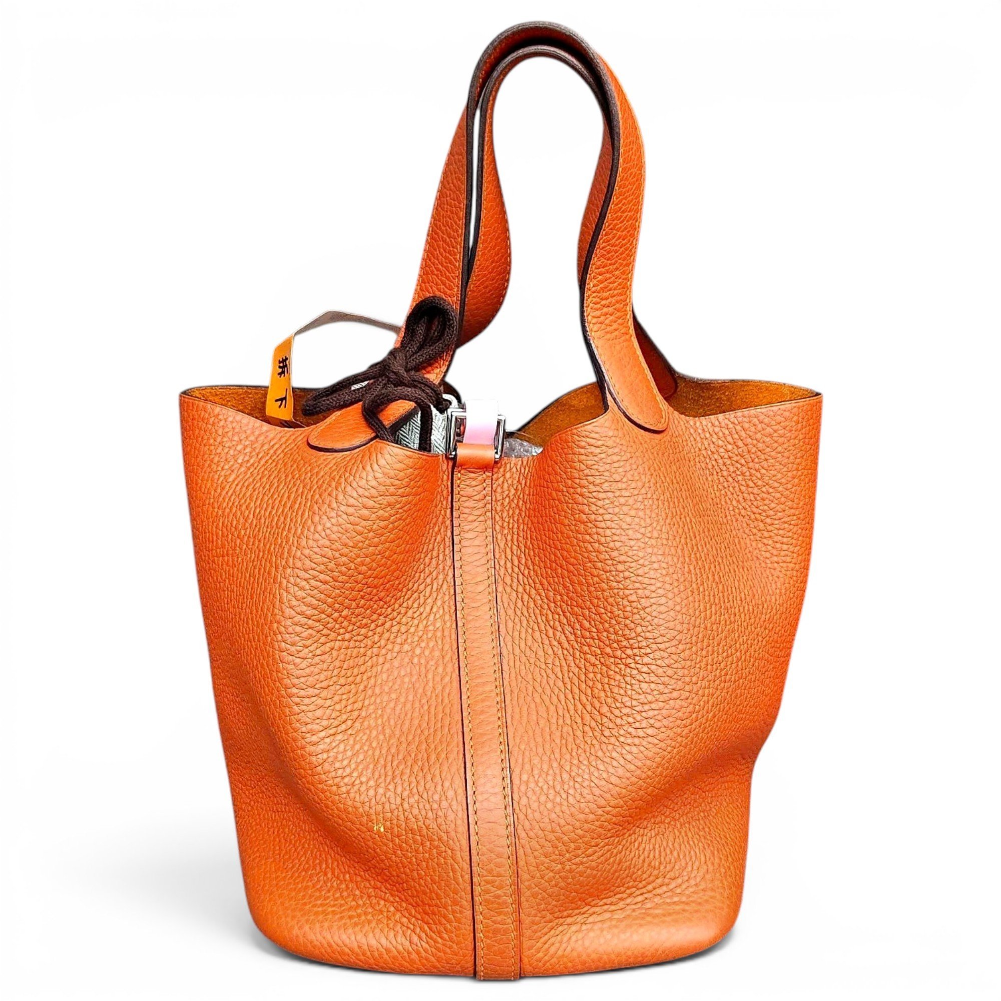 Picotin leather tote