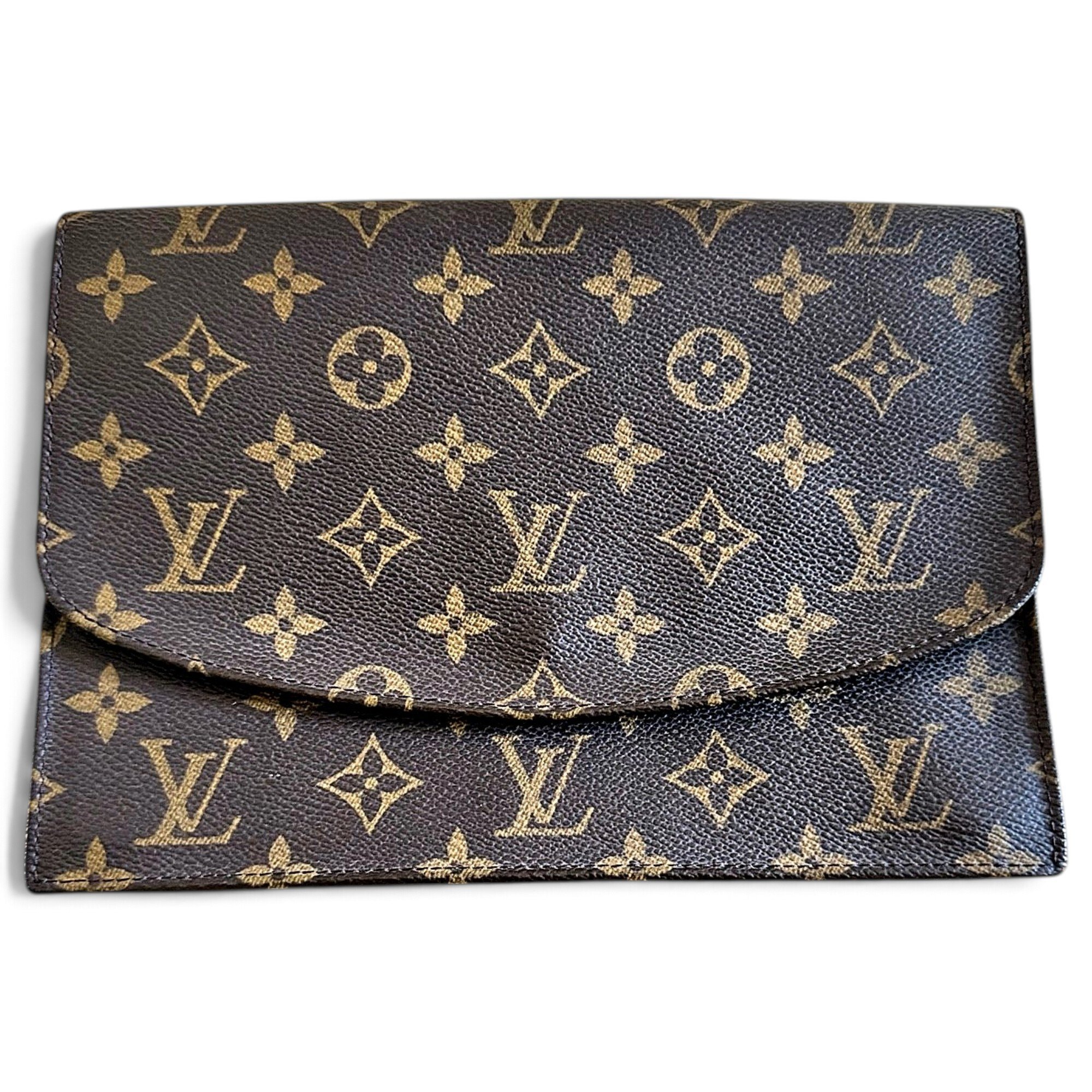 Leather clutch bag