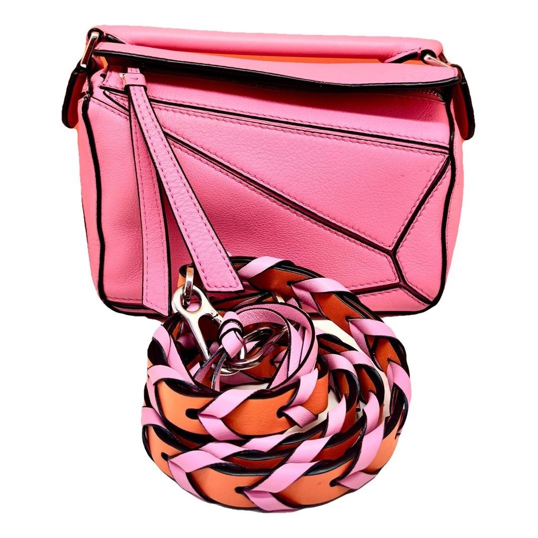 Puzzle leather handbag