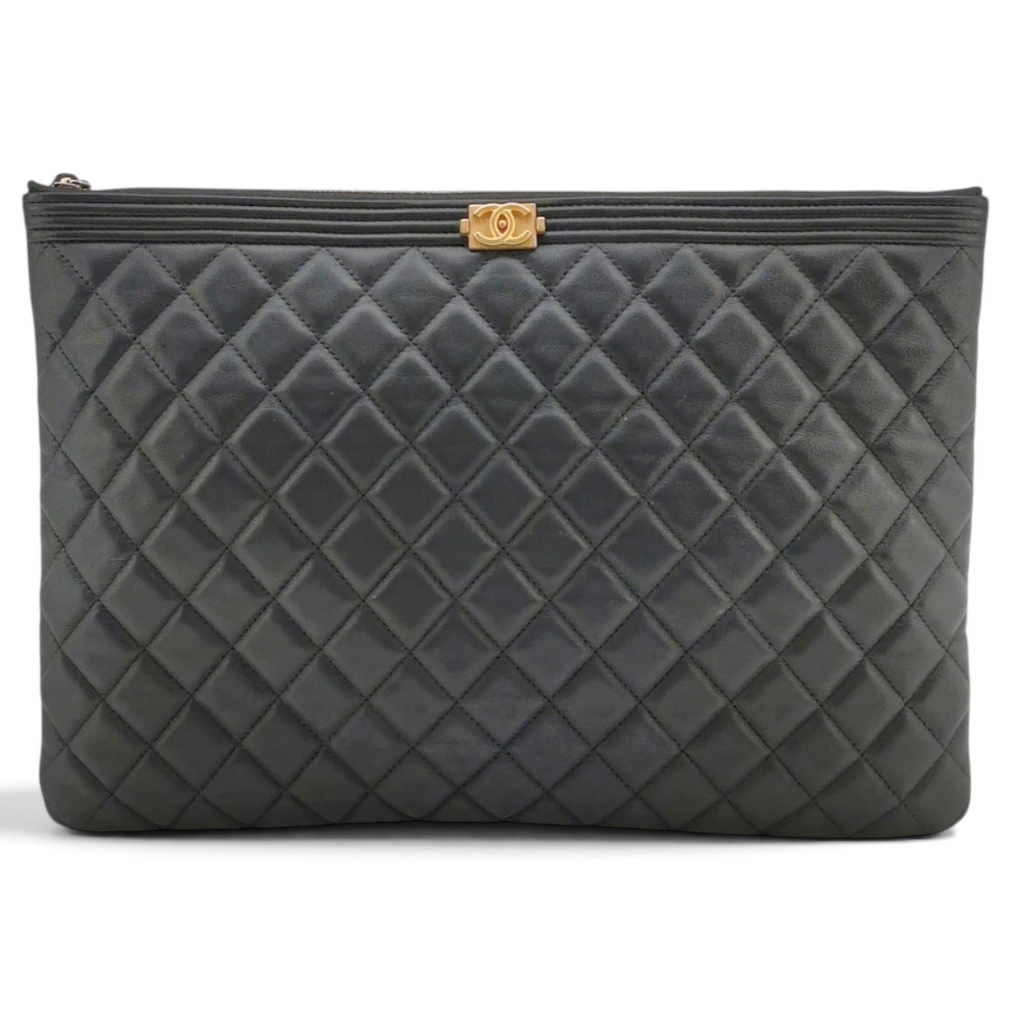 Boy leather clutch bag