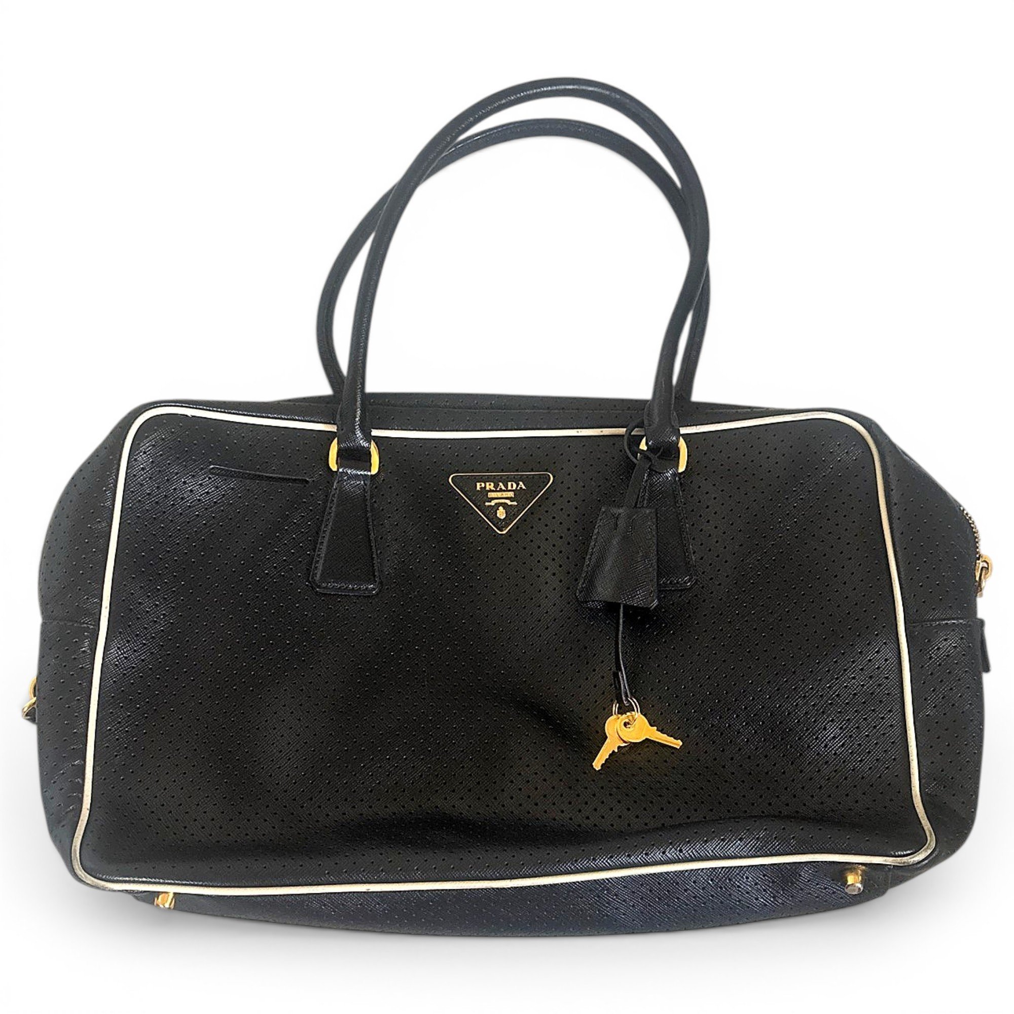 Leather bowling bag