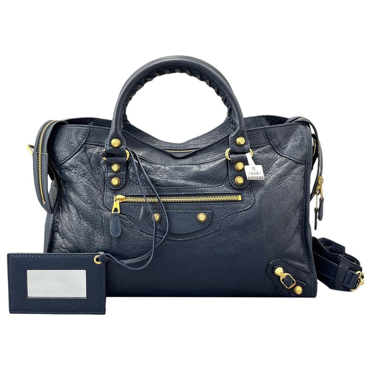 City leather handbag