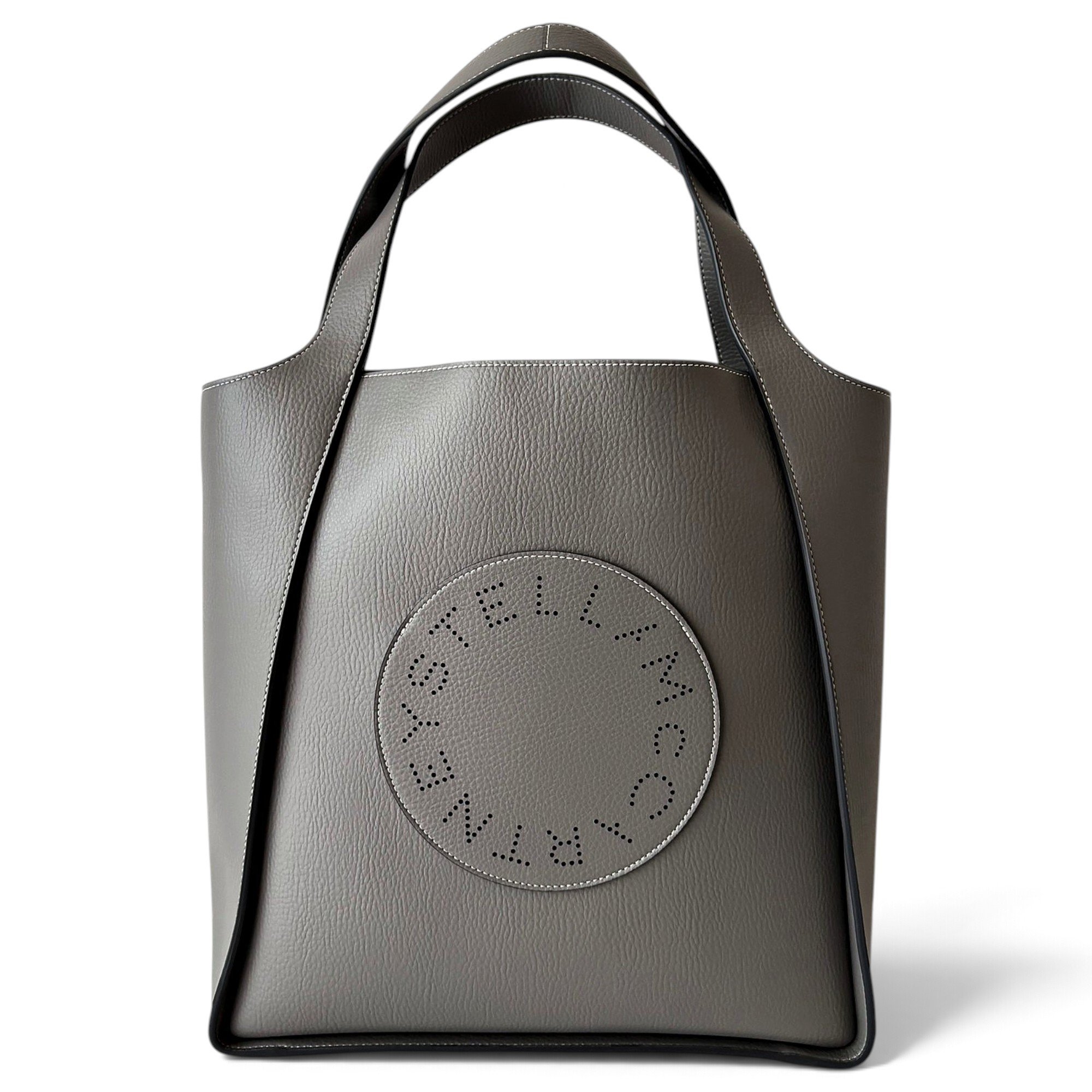 Logo vegan leather handbag