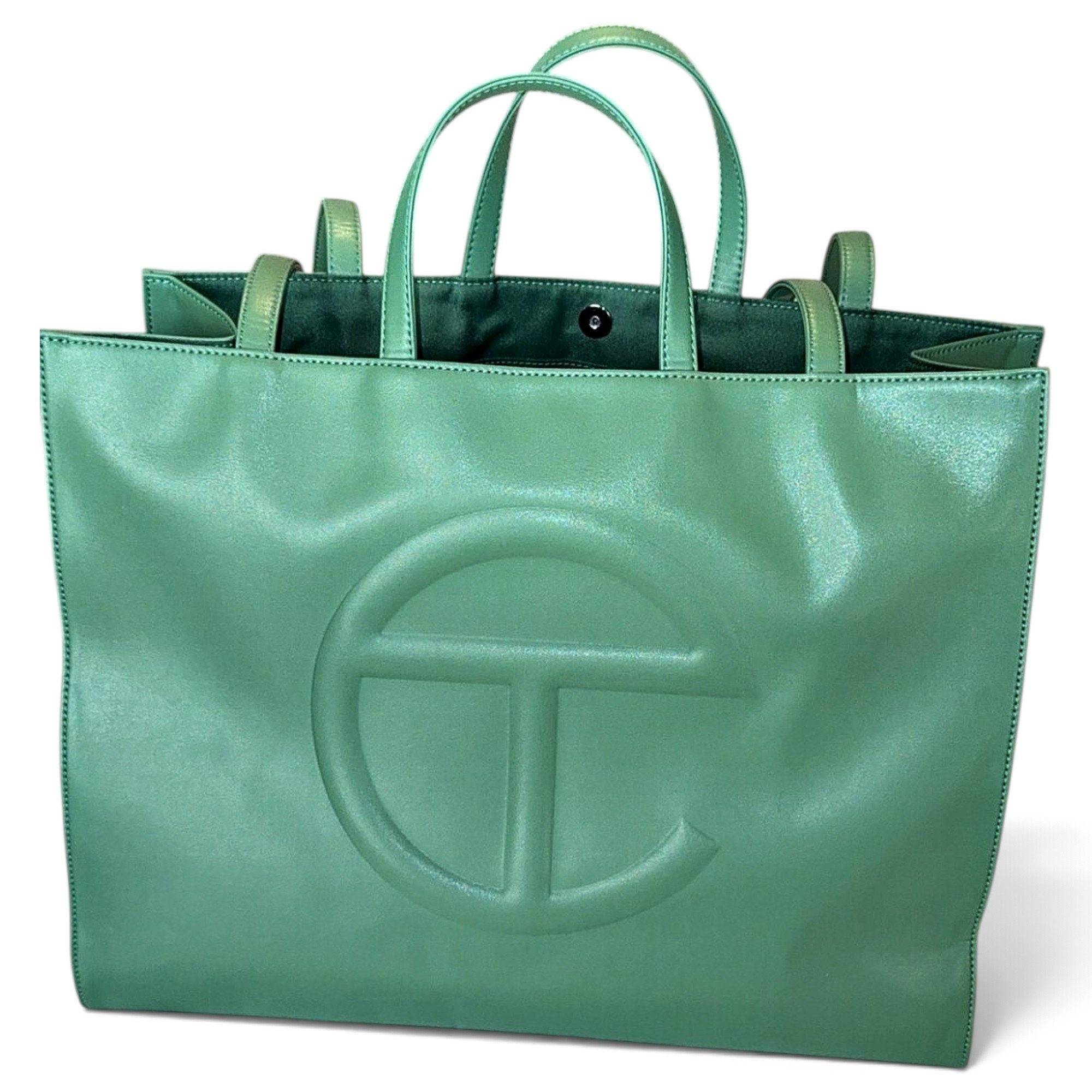 Telfar Large Shopping Bag patent leather handbag