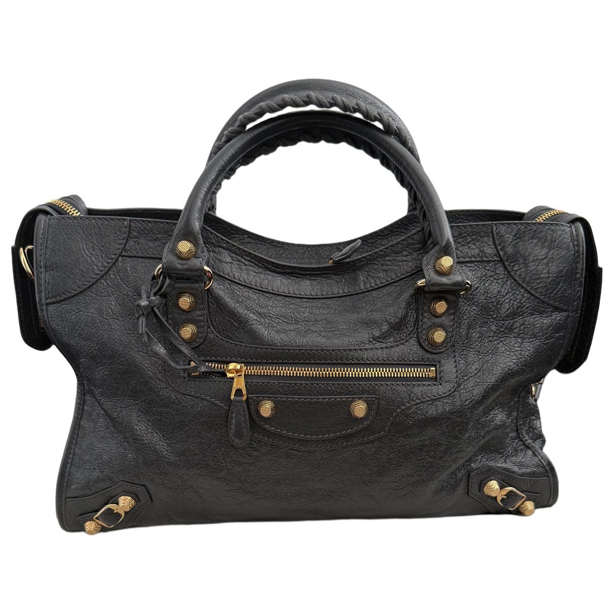 City leather tote