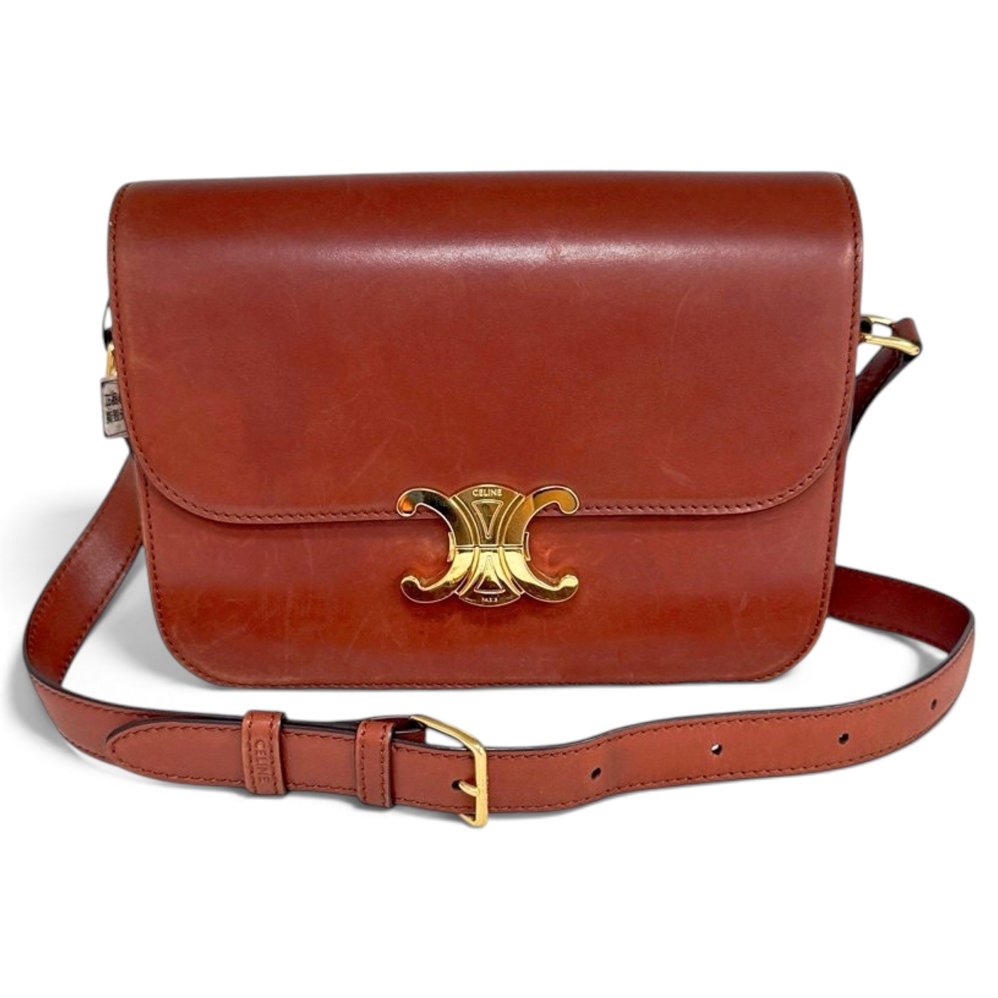 Triomphe leather handbag