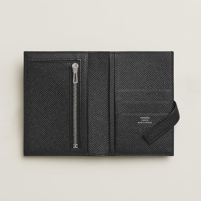 Noir New H Passant Compact Wallet