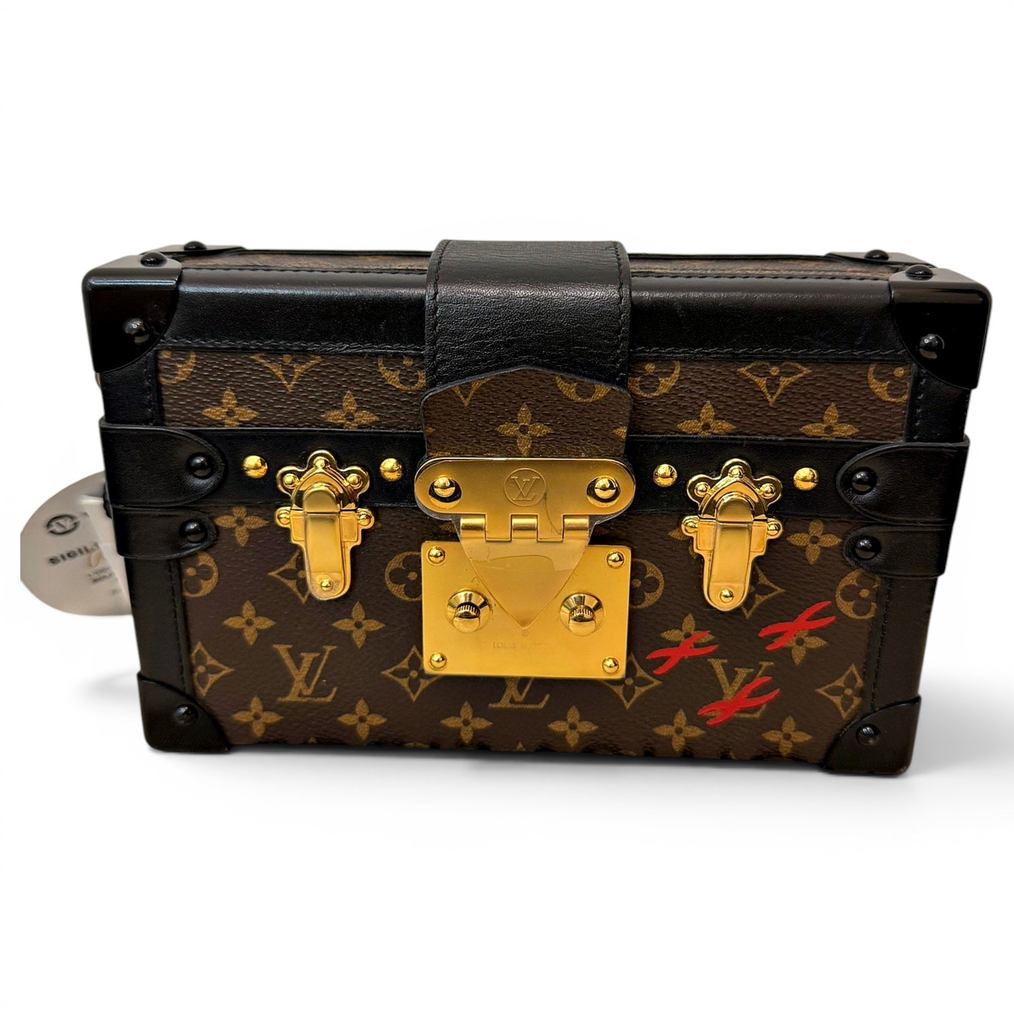 Petite Malle leather handbag