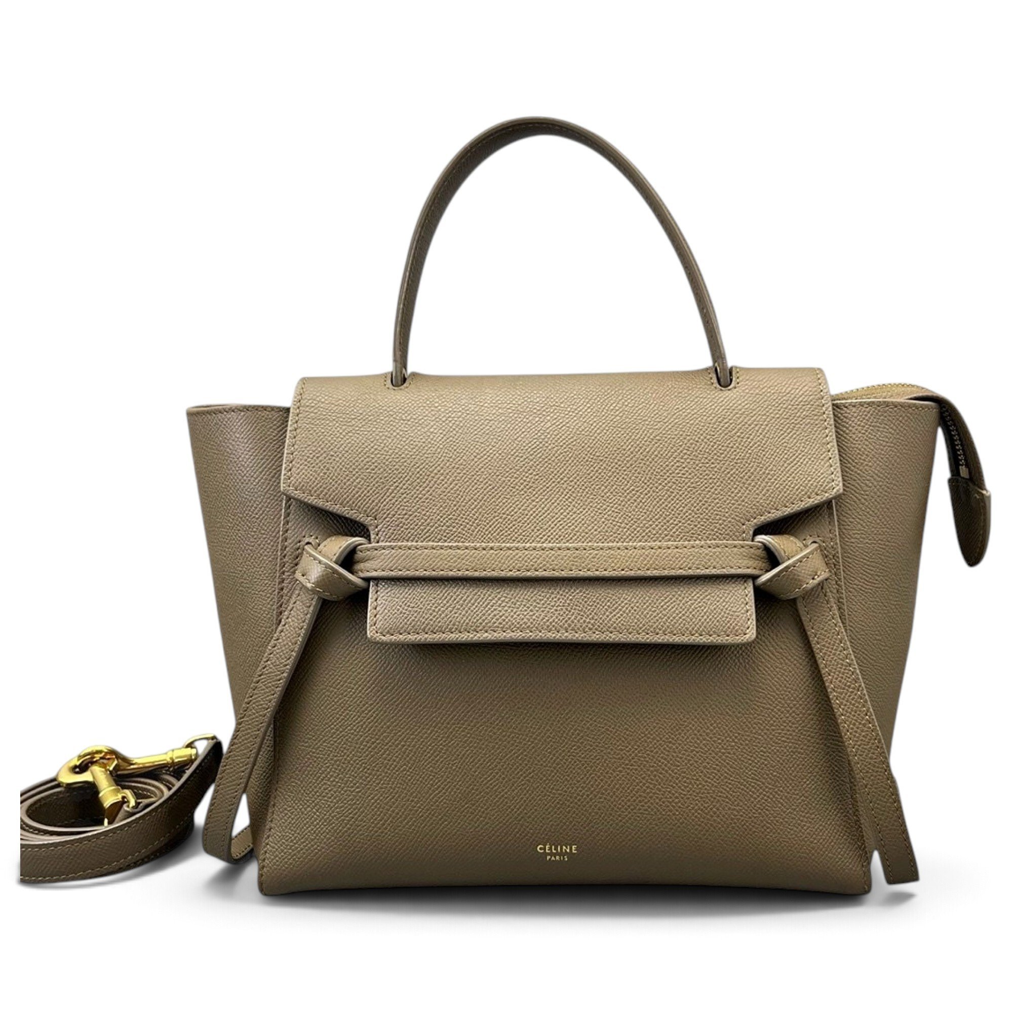Belt leather crossbody bag