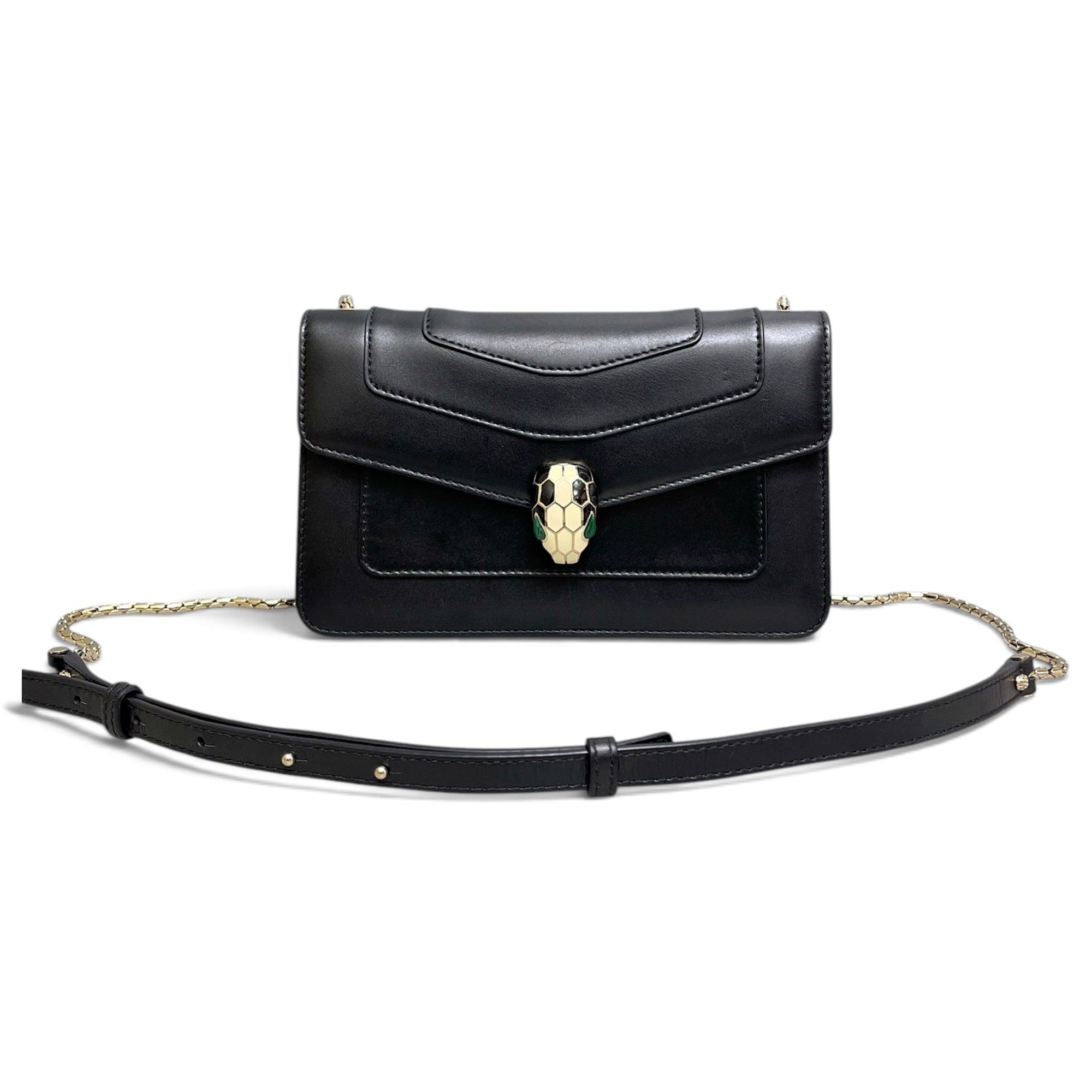 Serpenti leather handbag