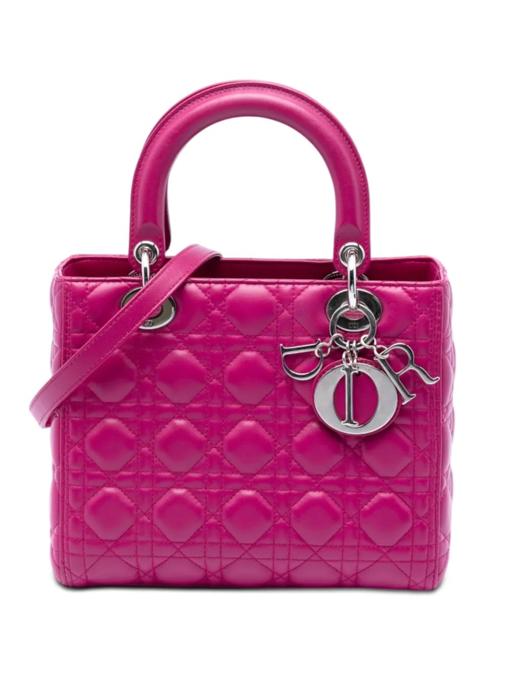 2014 Medium Lambskin Cannage Lady Dior satchel