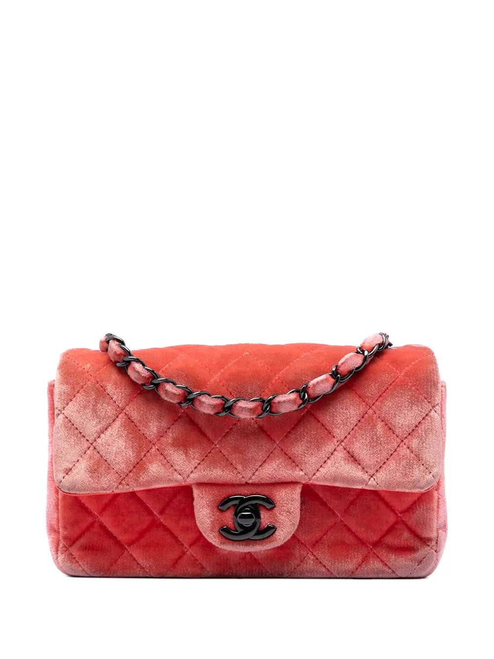 2014-2015 Mini Rectangular Classic Velvet Single Flap crossbody bag
