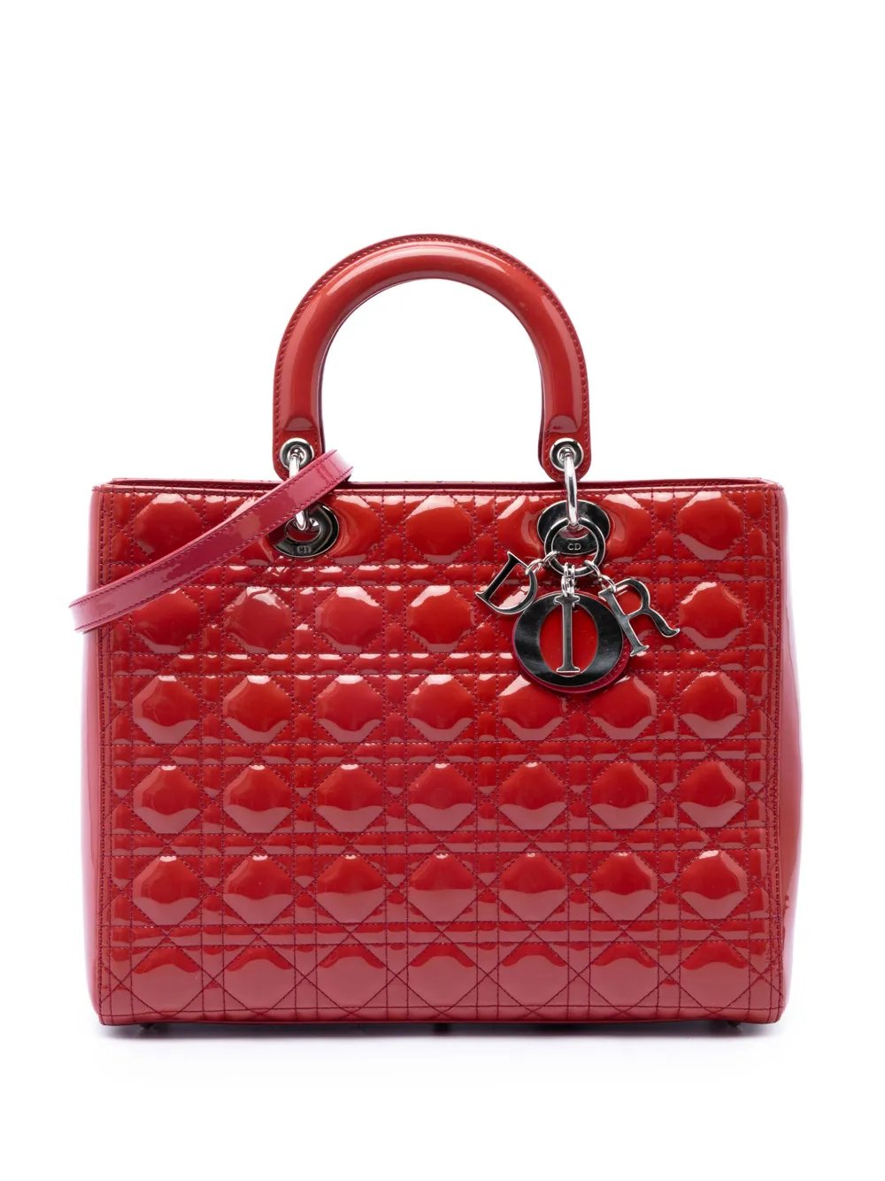 2010 Large Patent Cannage Lady Dior satchel