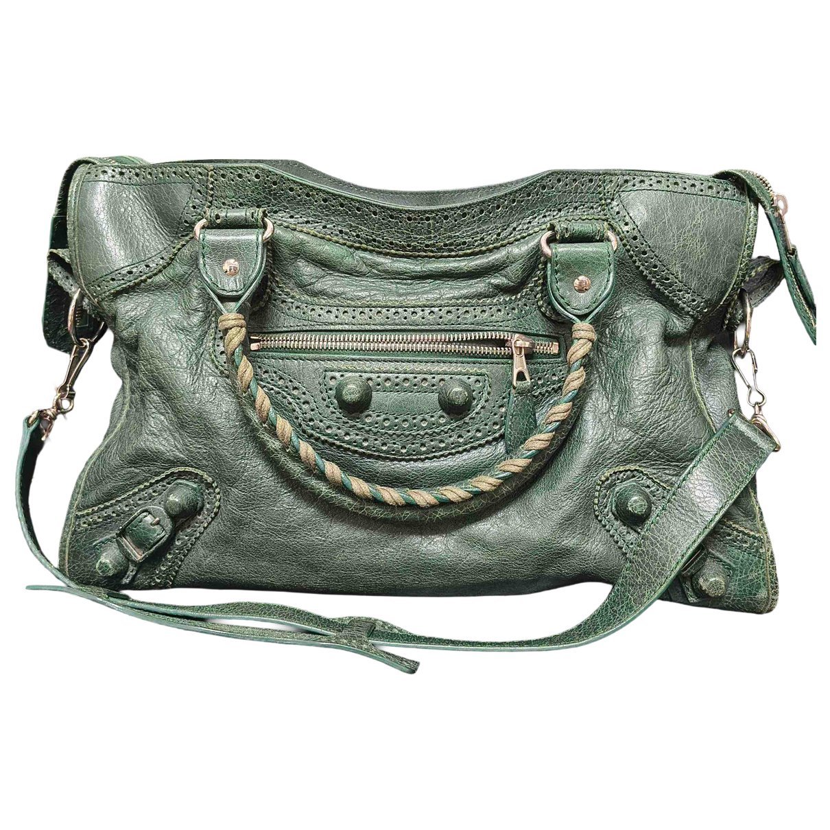 City leather handbag