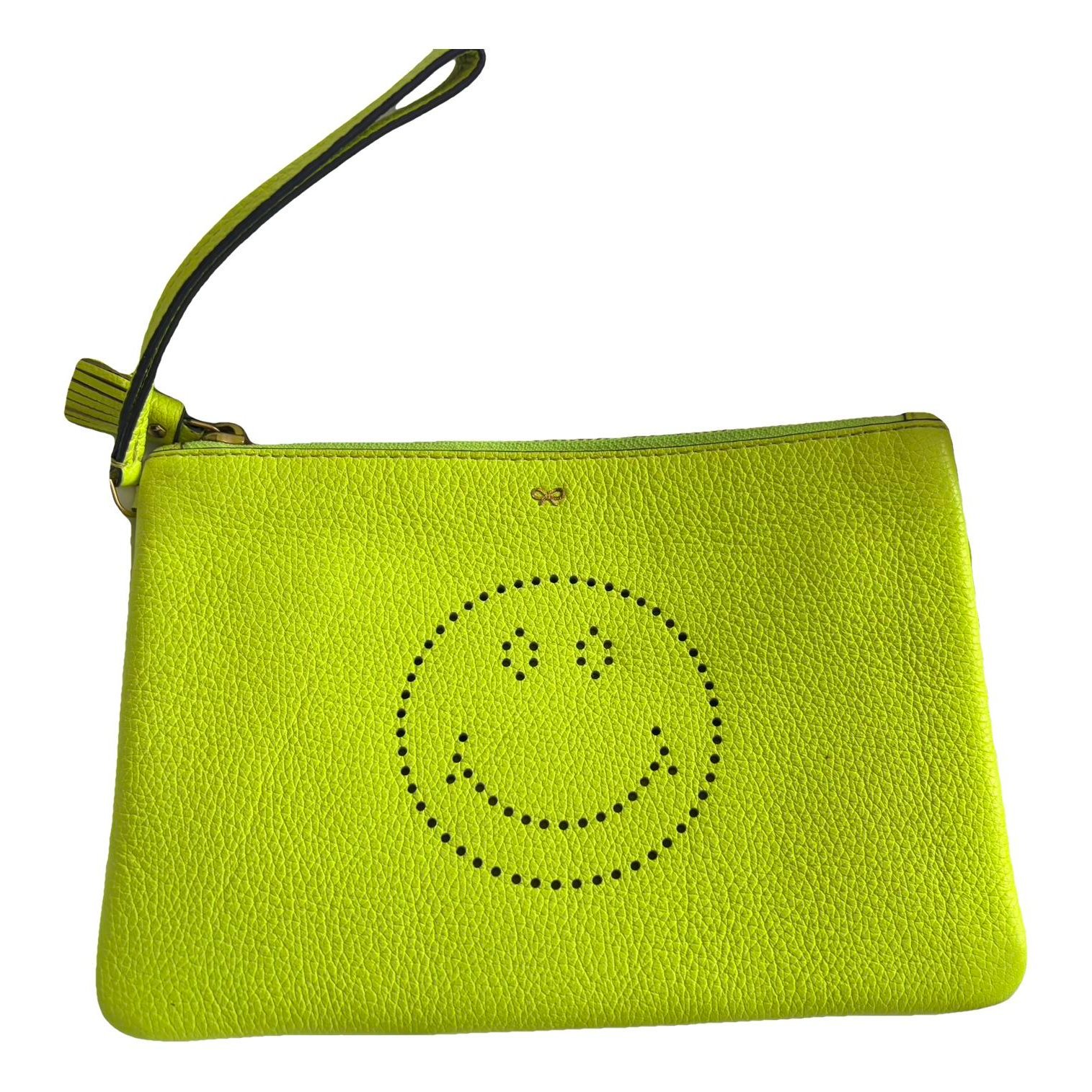 Leather clutch bag
