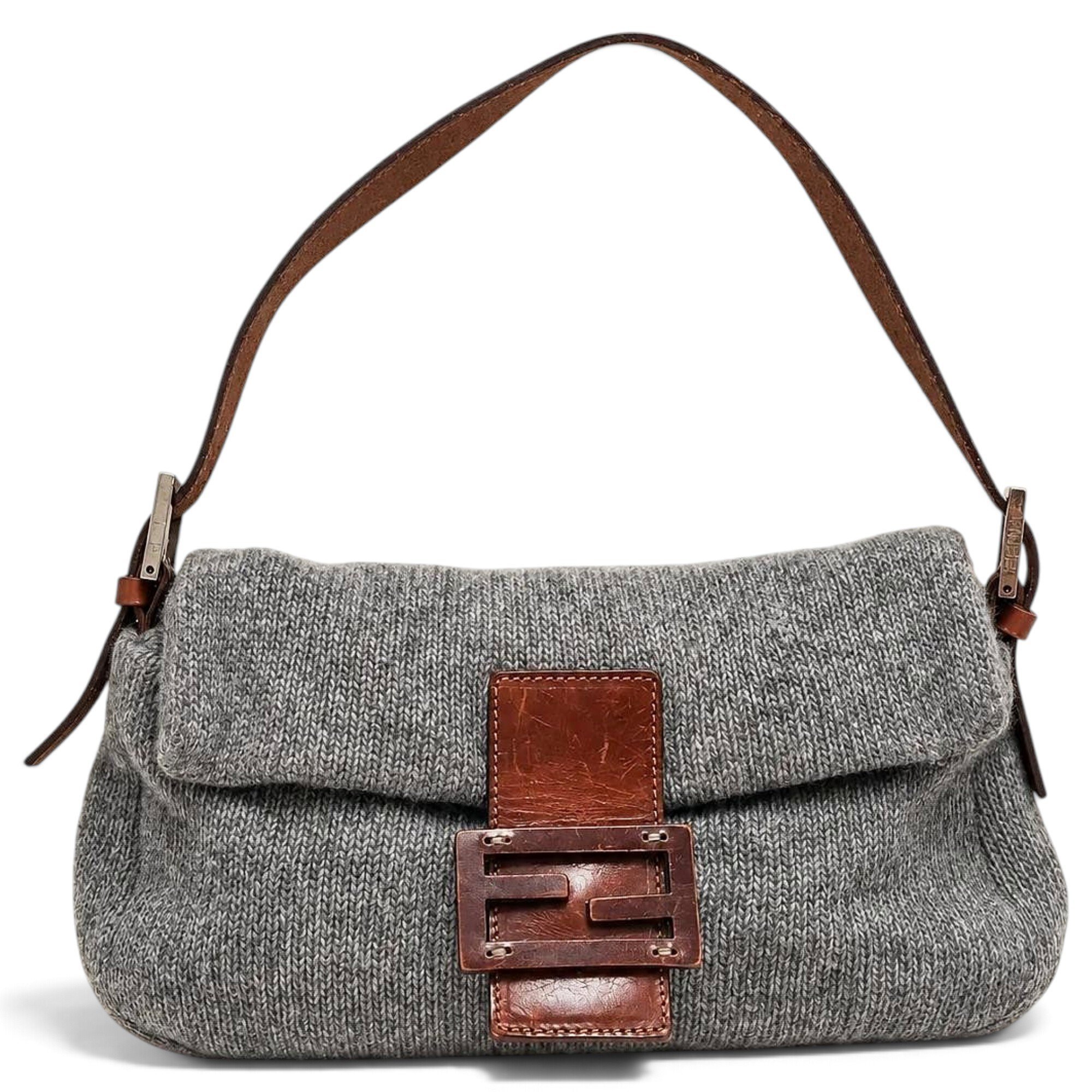 Baguette wool handbag