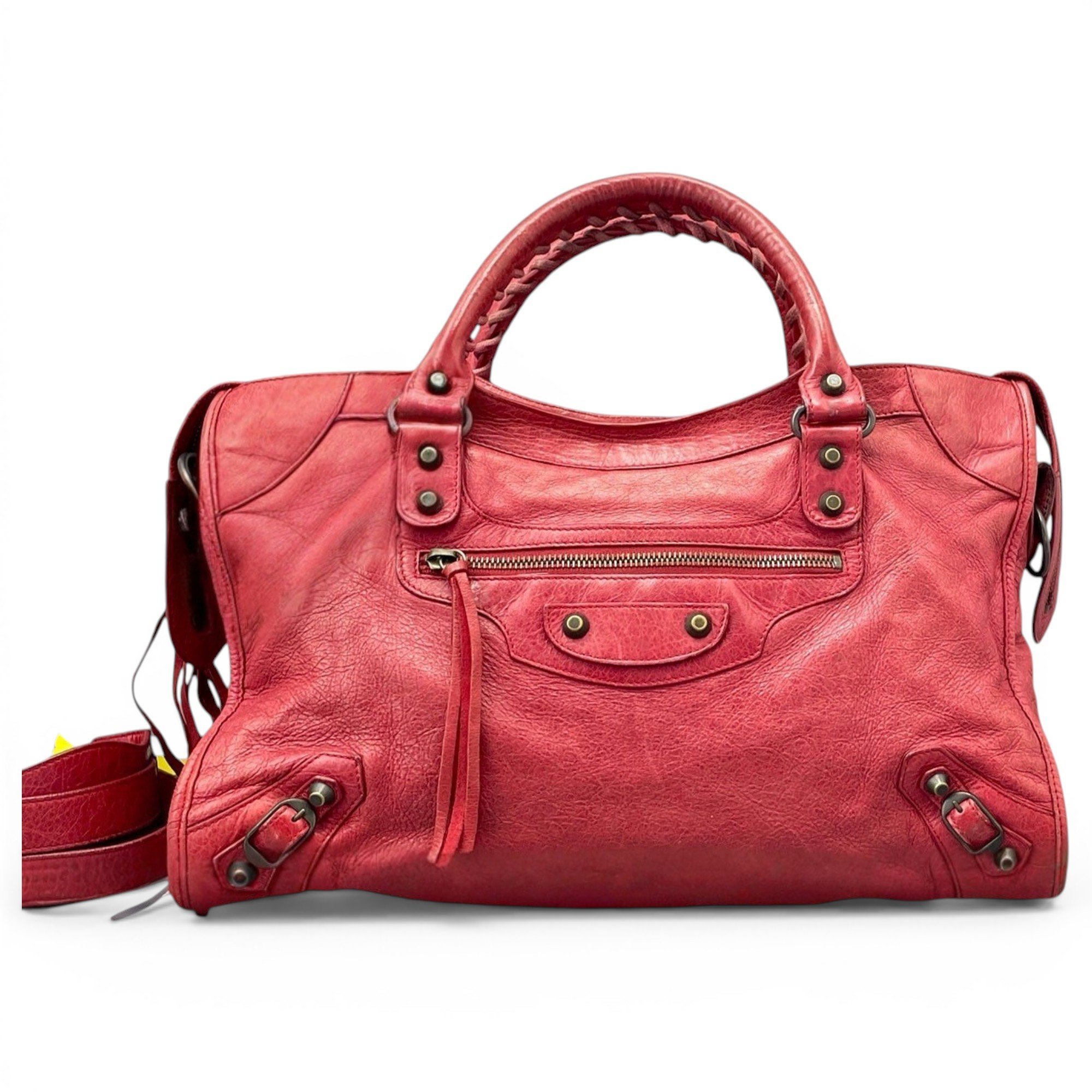 City leather handbag