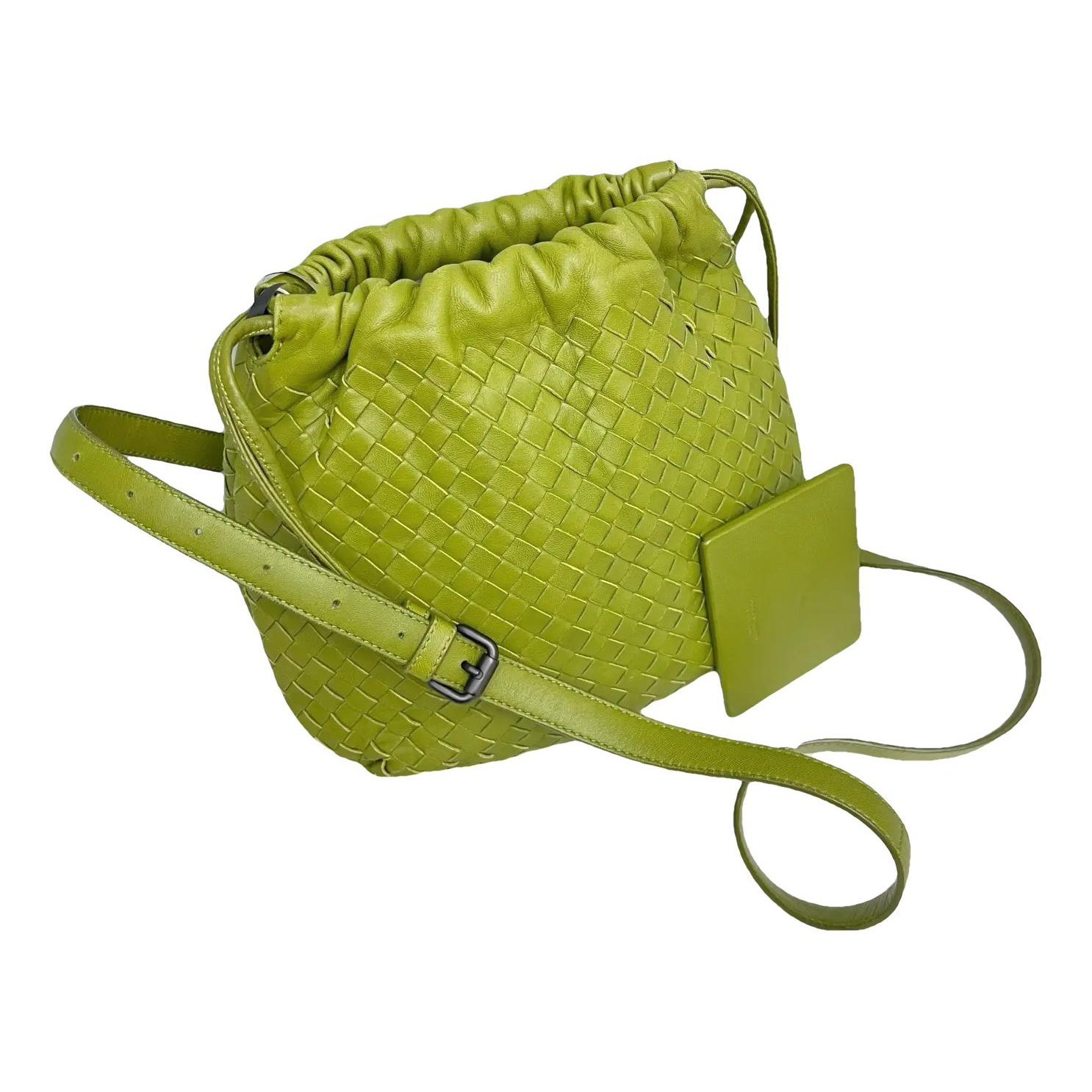 Bulb leather crossbody bag