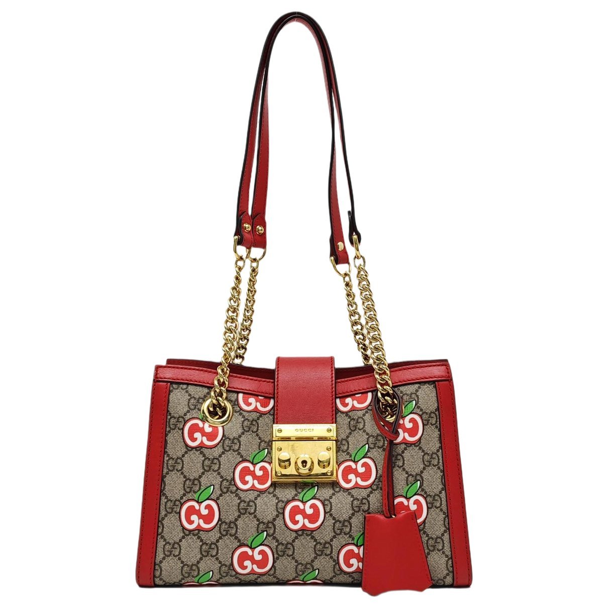 Padlock leather handbag