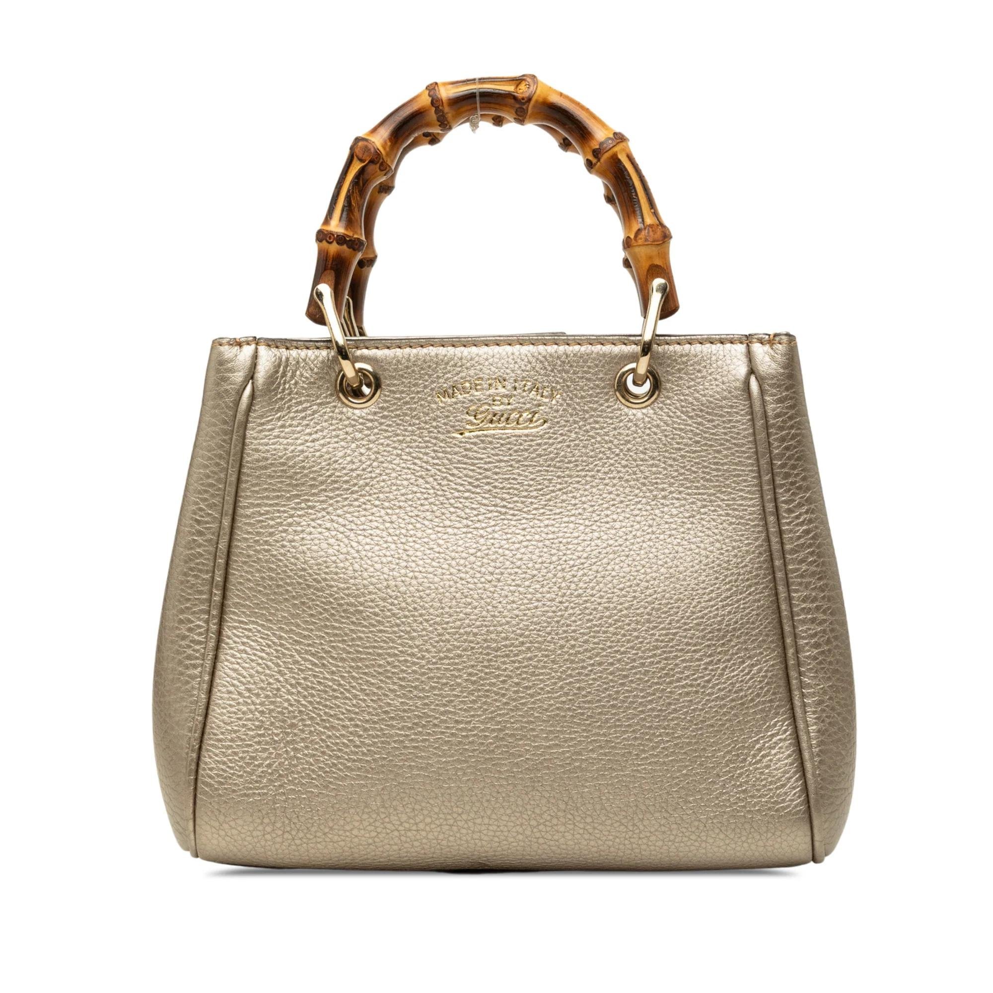 Bamboo leather handbag