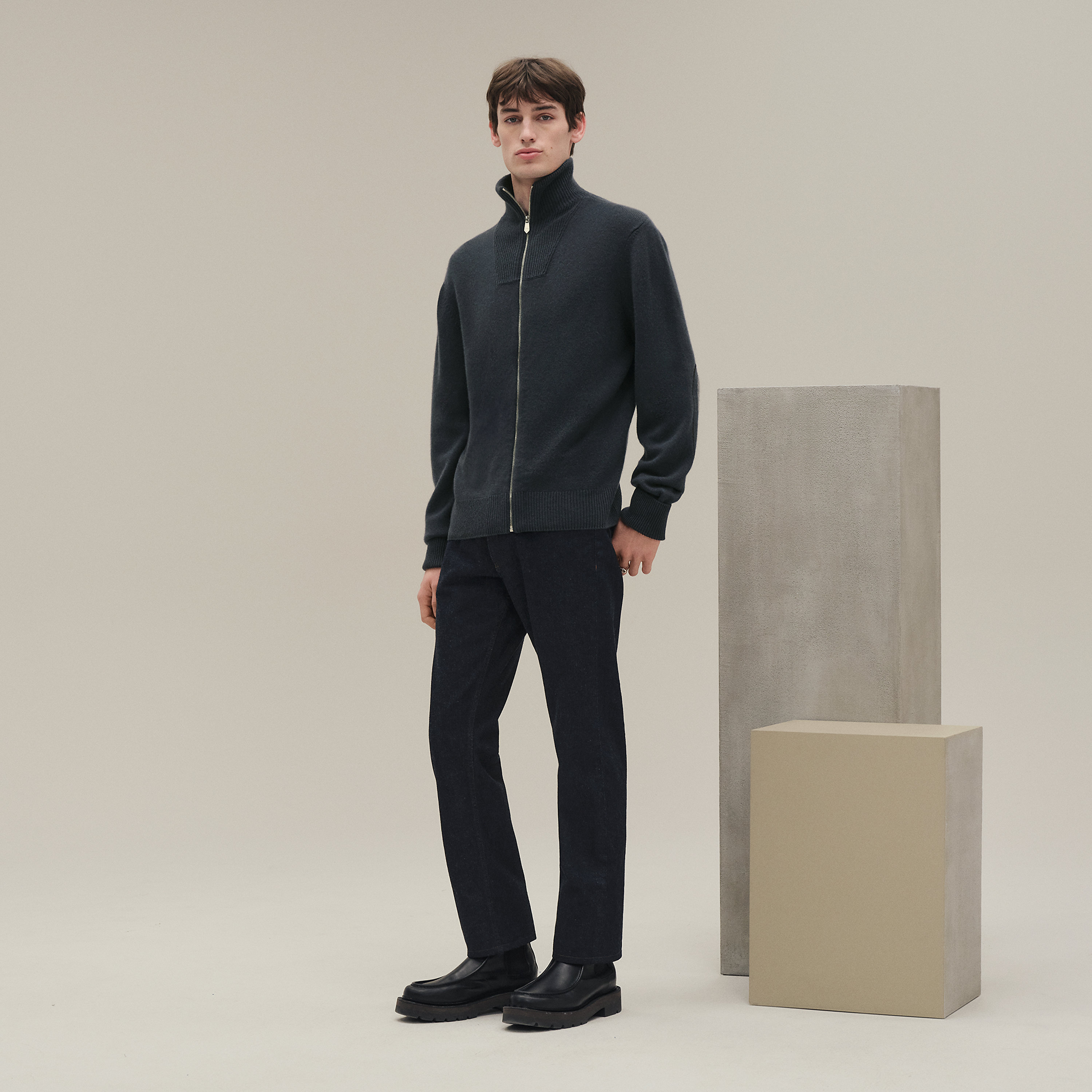 Cashmere "Maillon Chaine d'Ancre" full-zip jacket