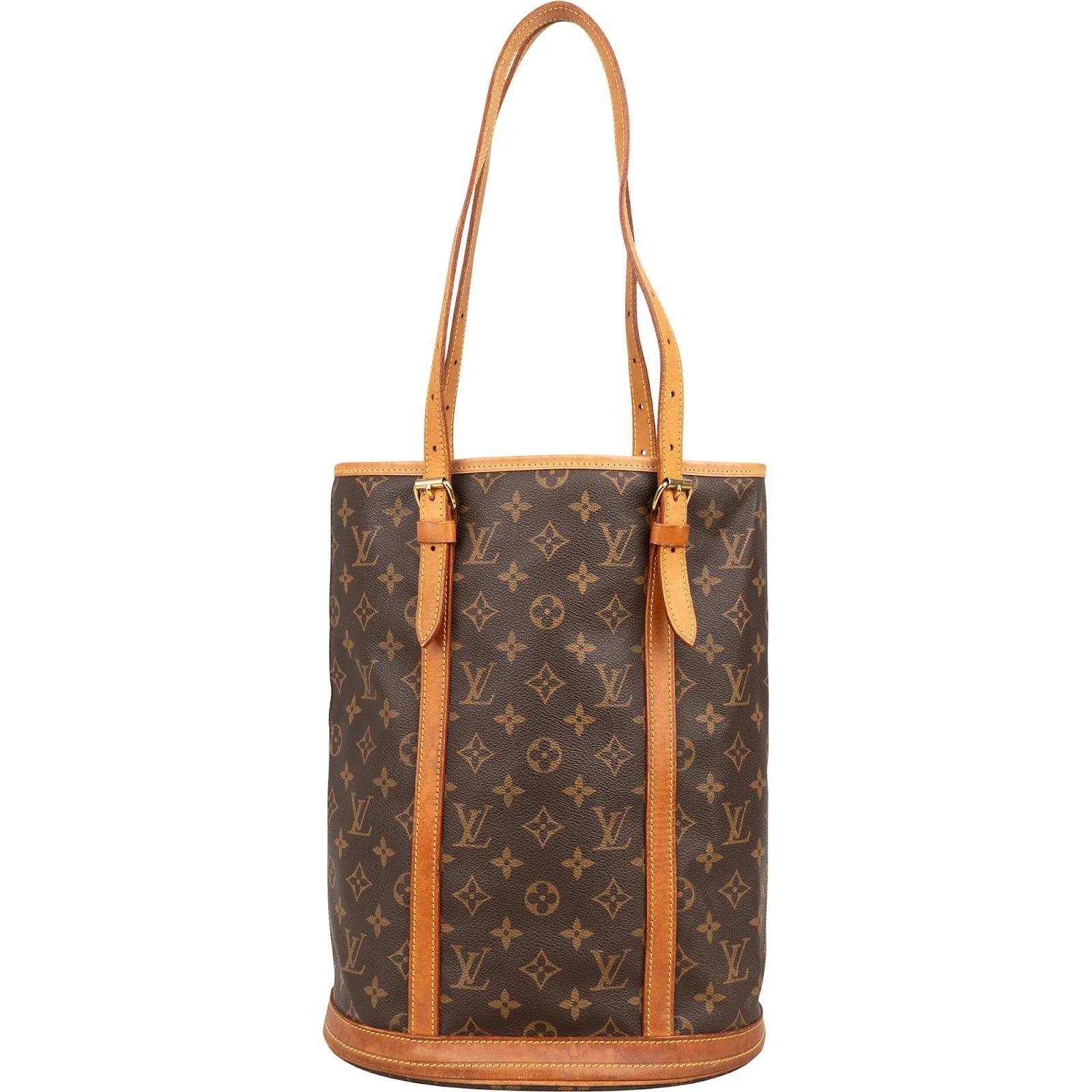 Bucket leather handbag