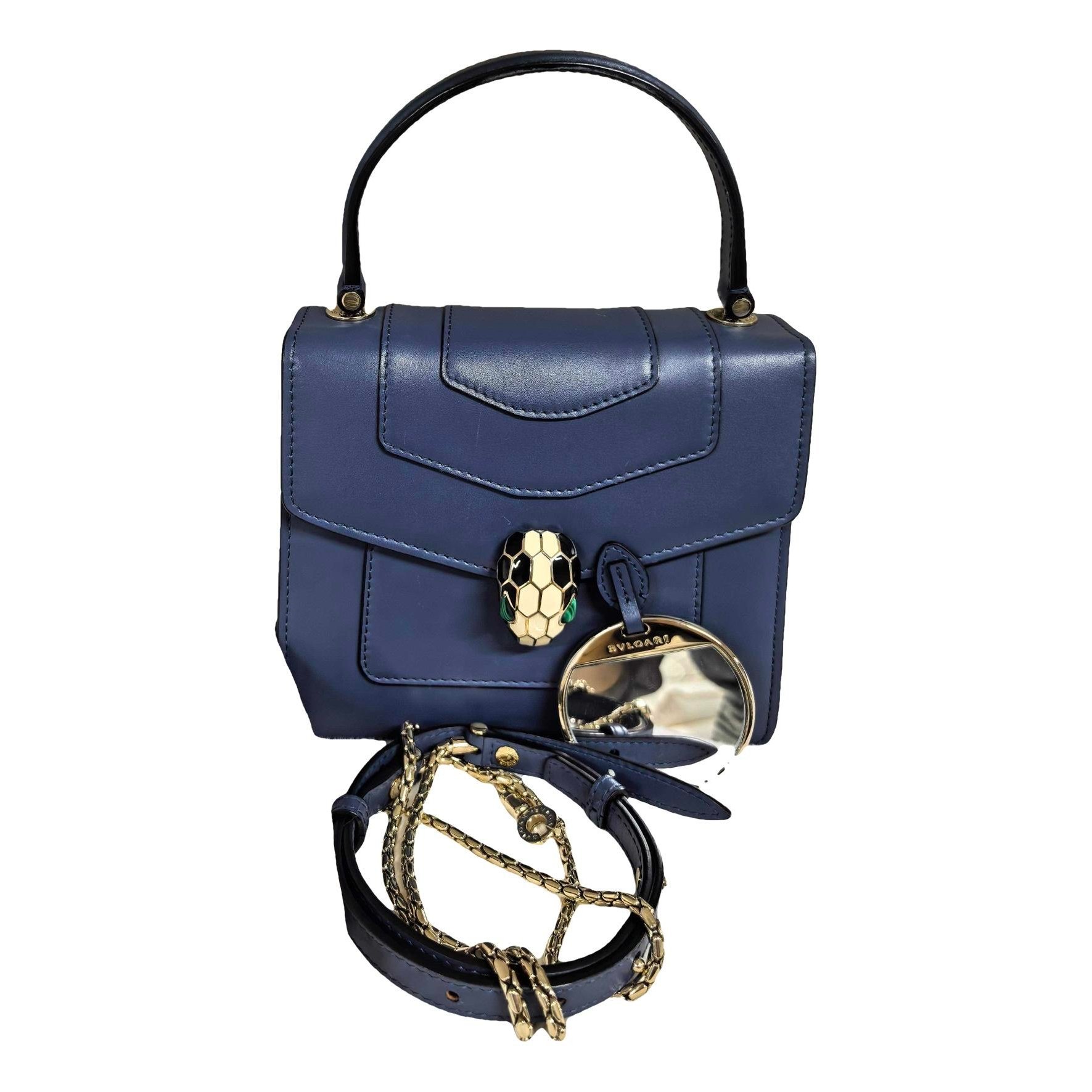 Serpenti leather handbag