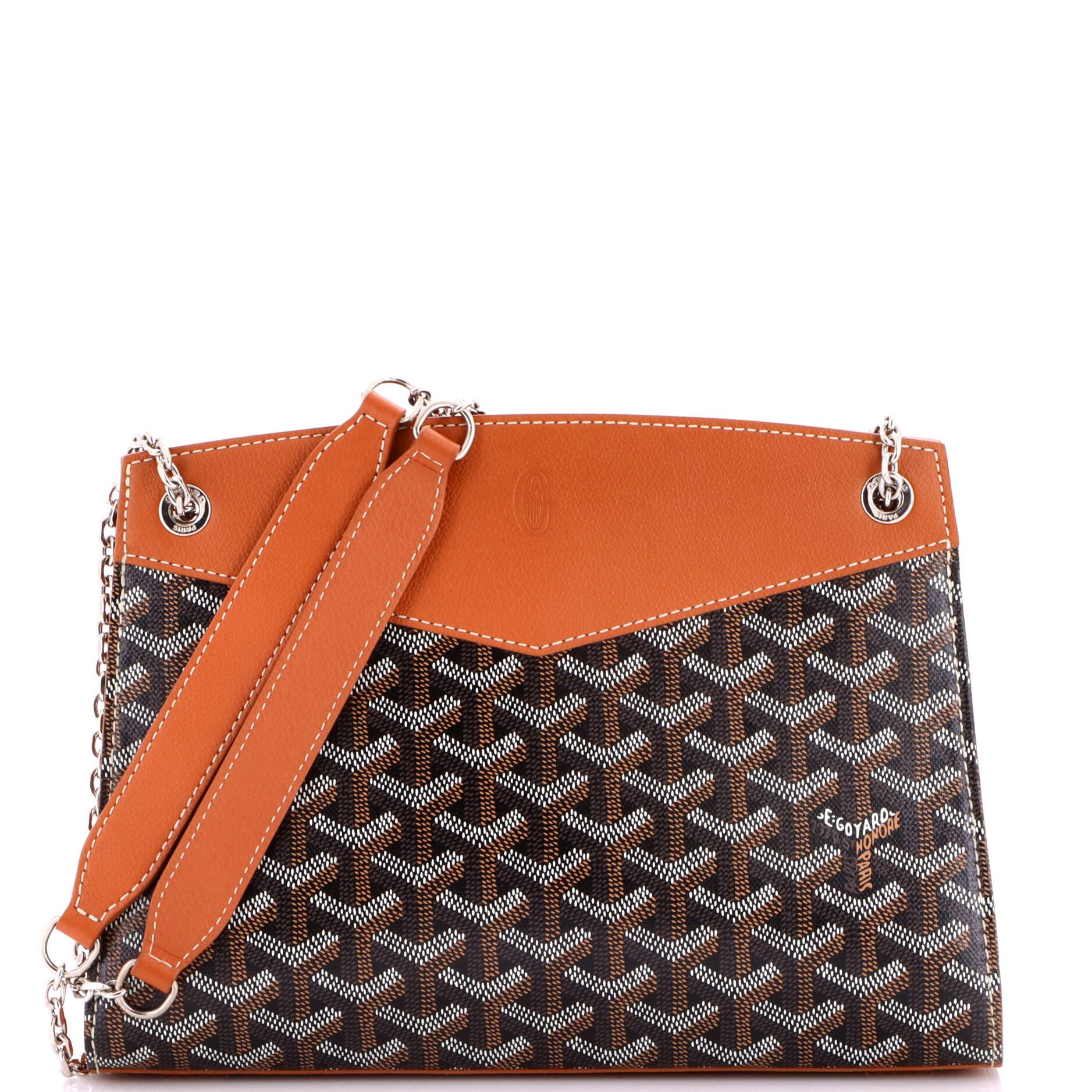 Goyard Structured Rouette Chain Shoulder Bag Coated Canvas PM