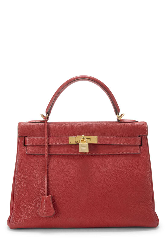 Hermes Vermillon Togo Kelly Retourne 32
