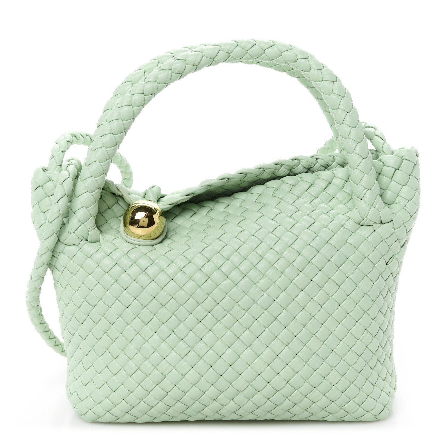 Bottega Veneta Calfskin Intreccio Mini Tosca Sage