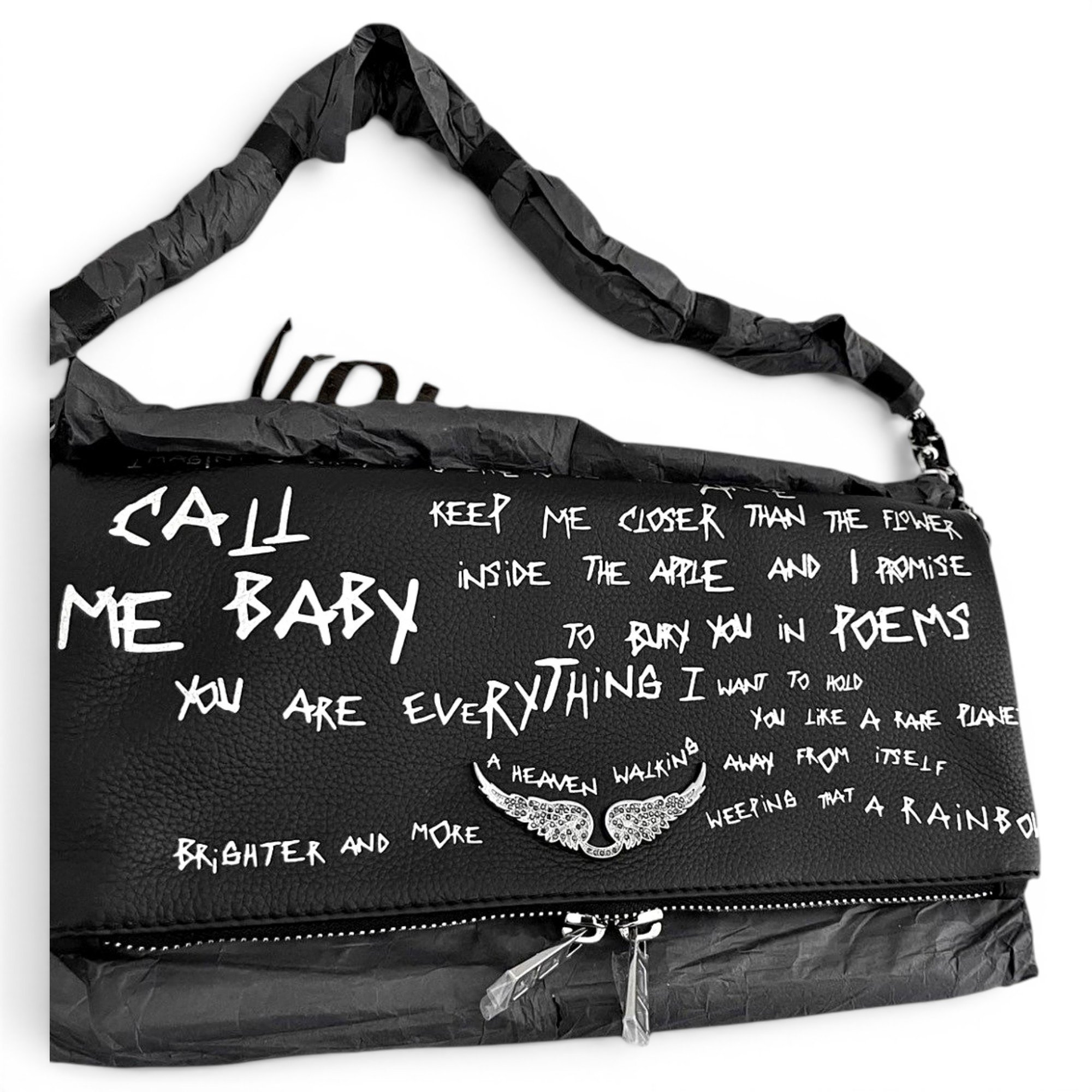 Rock leather crossbody bag
