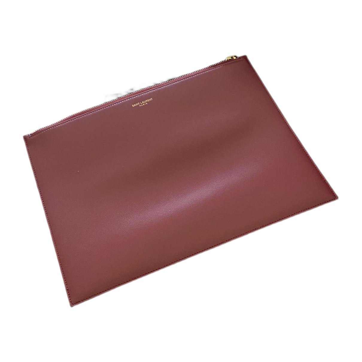 Leather clutch bag