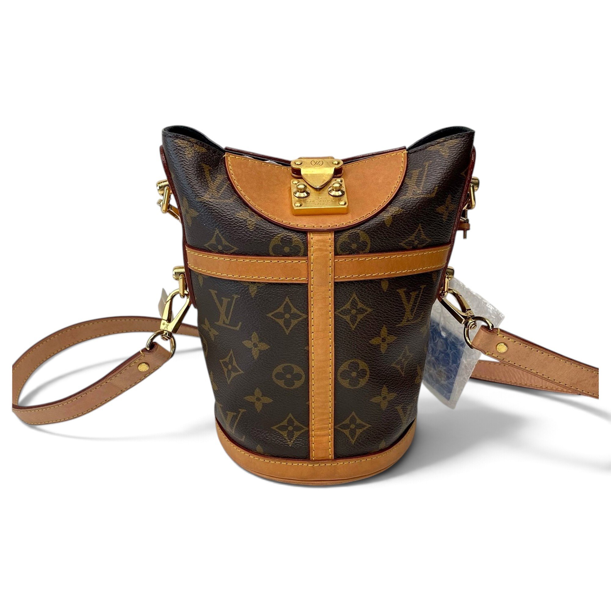 Duffle leather crossbody bag
