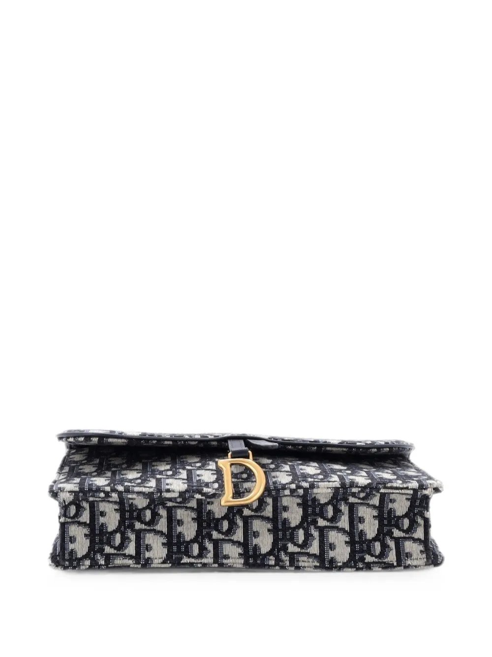 Saddle Chain Oblique Canvas clutch bag