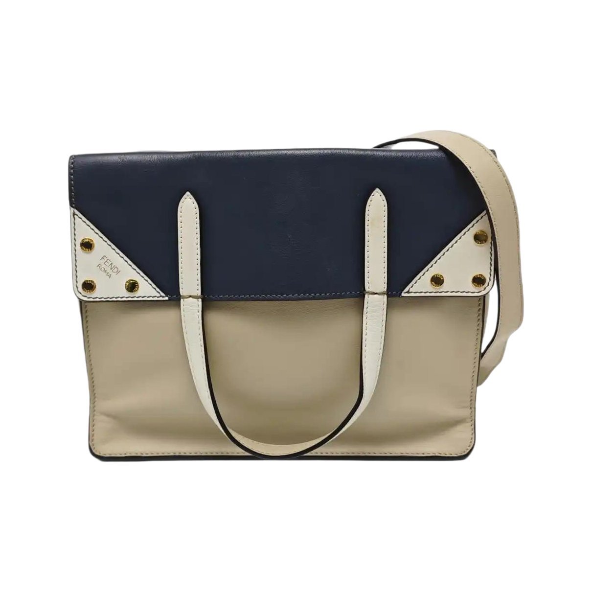Flip leather handbag