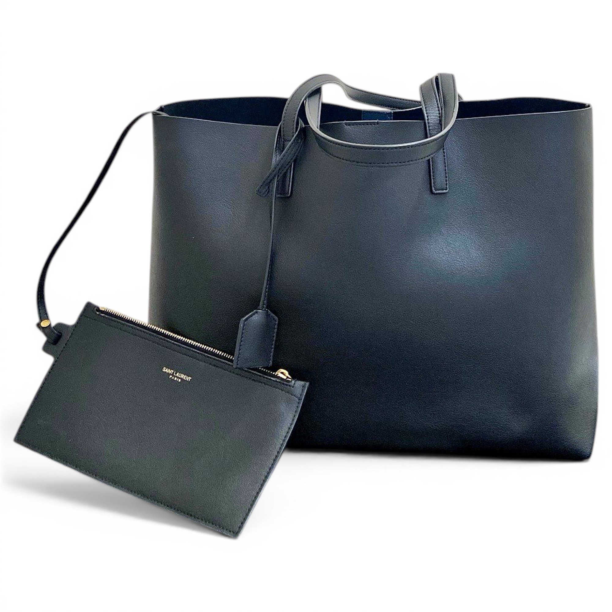 Shopping leather handbag