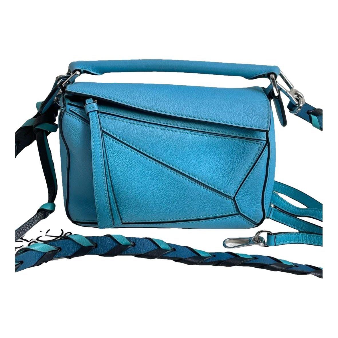 Puzzle leather handbag