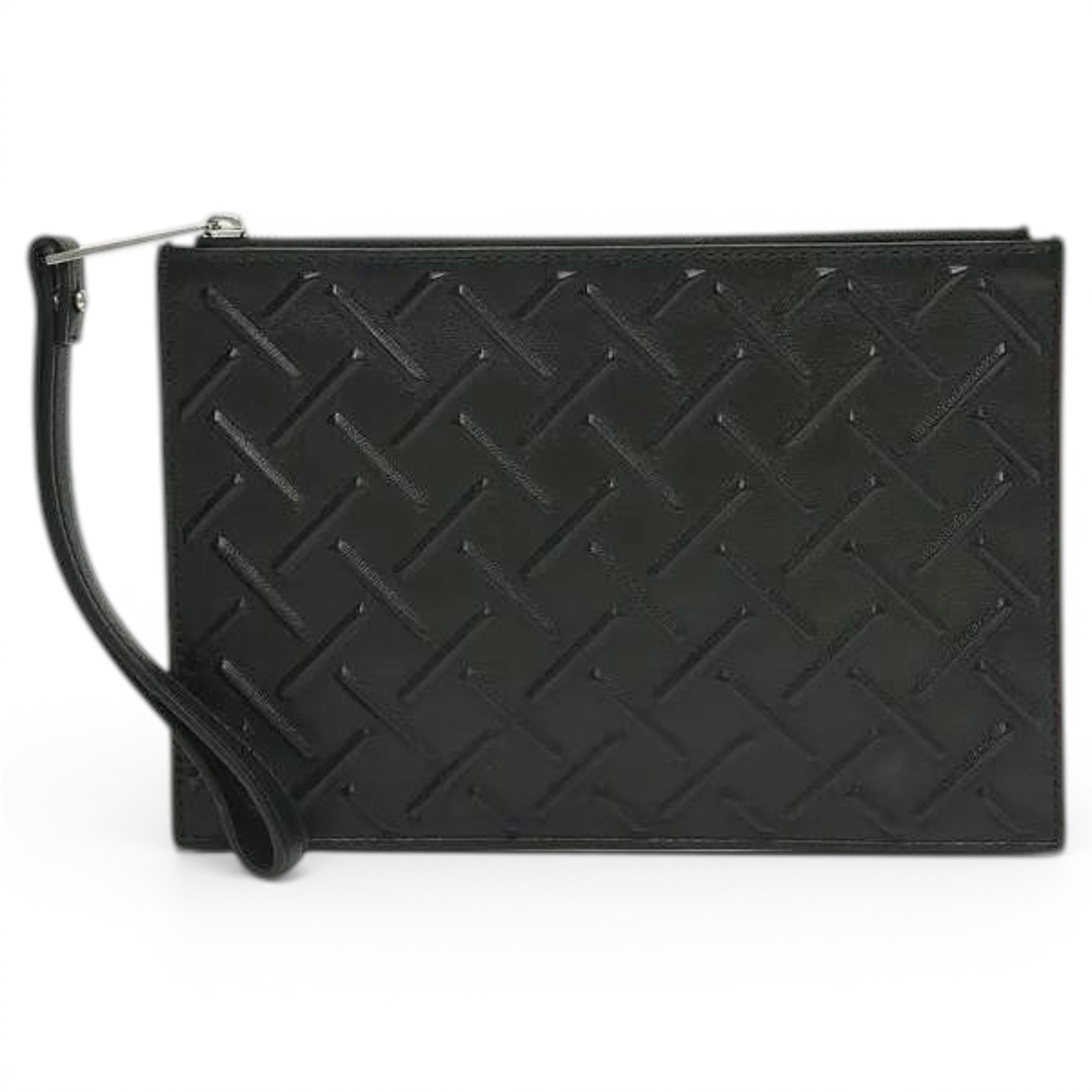 Leather clutch bag
